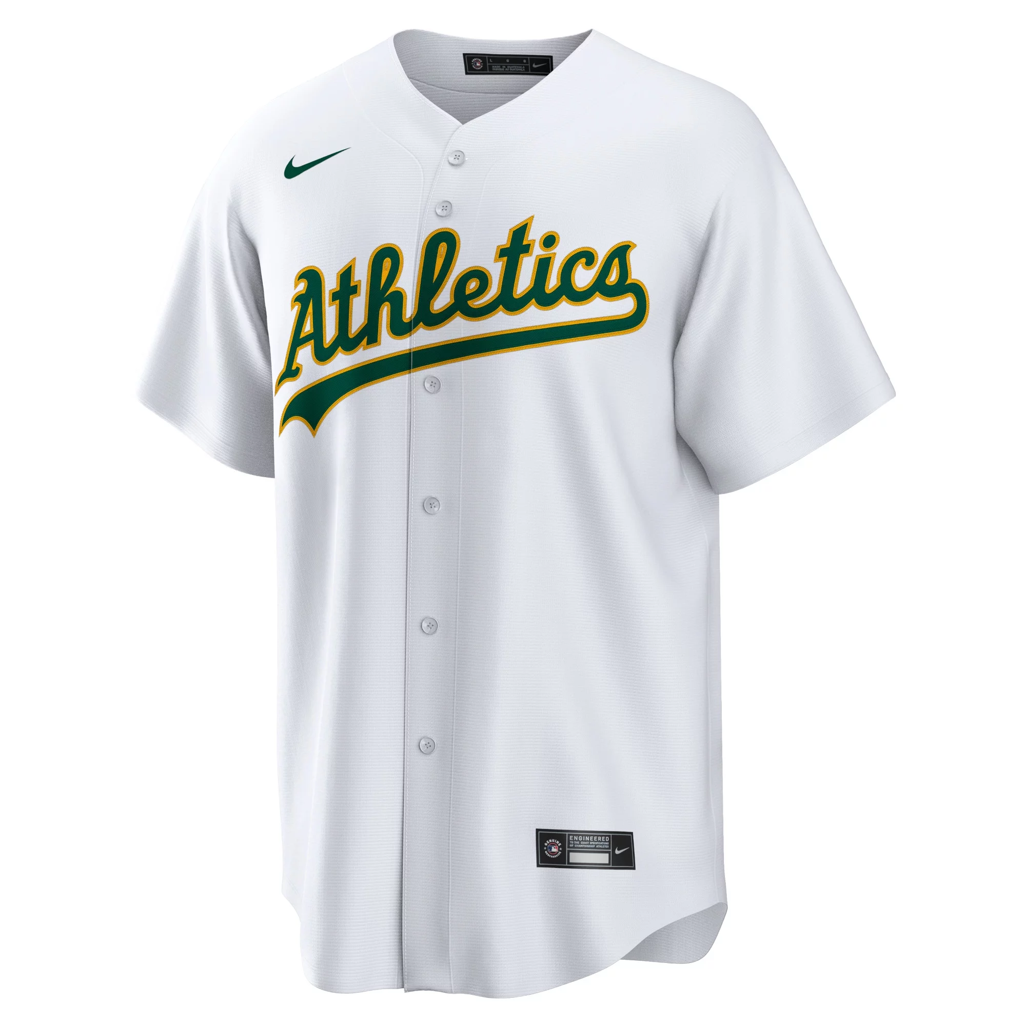 Men's Nike White Oakland Athletics Home Blank Replica Jersey
