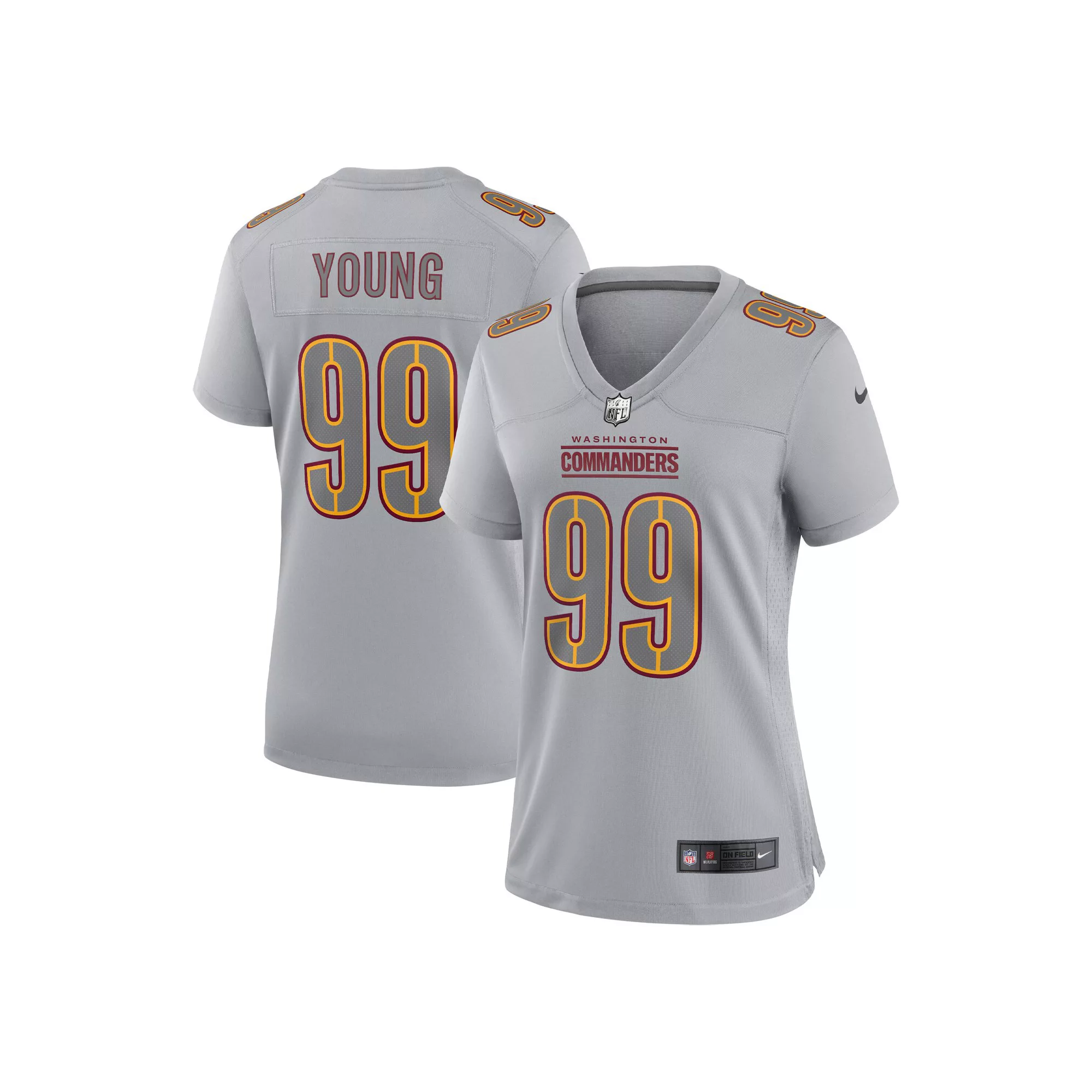 Women's Nike Chase Young Gray Washington Commanders Atmosphere Fashion Game Jersey