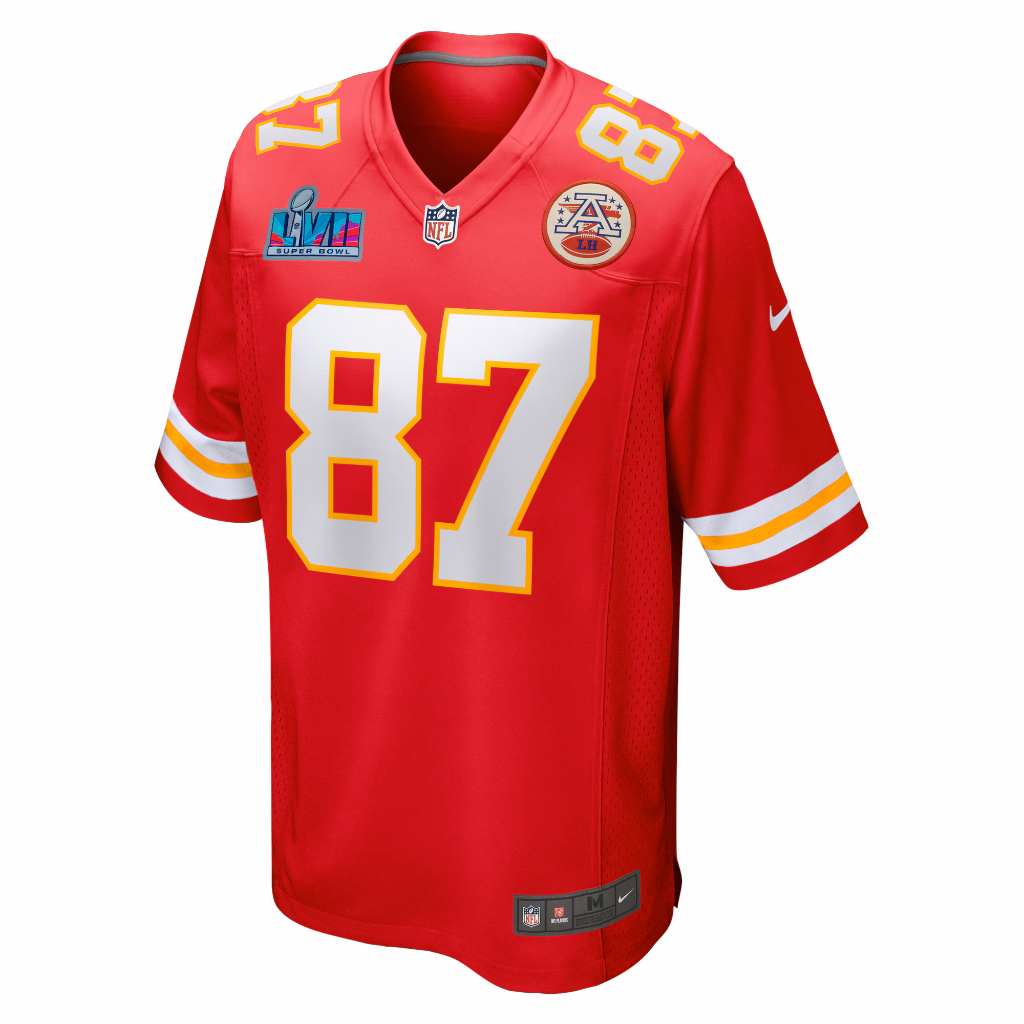 Travis Kelce Kansas City Chiefs Nike Super Bowl LVII (2022 Season) Patch Game Jersey - Red