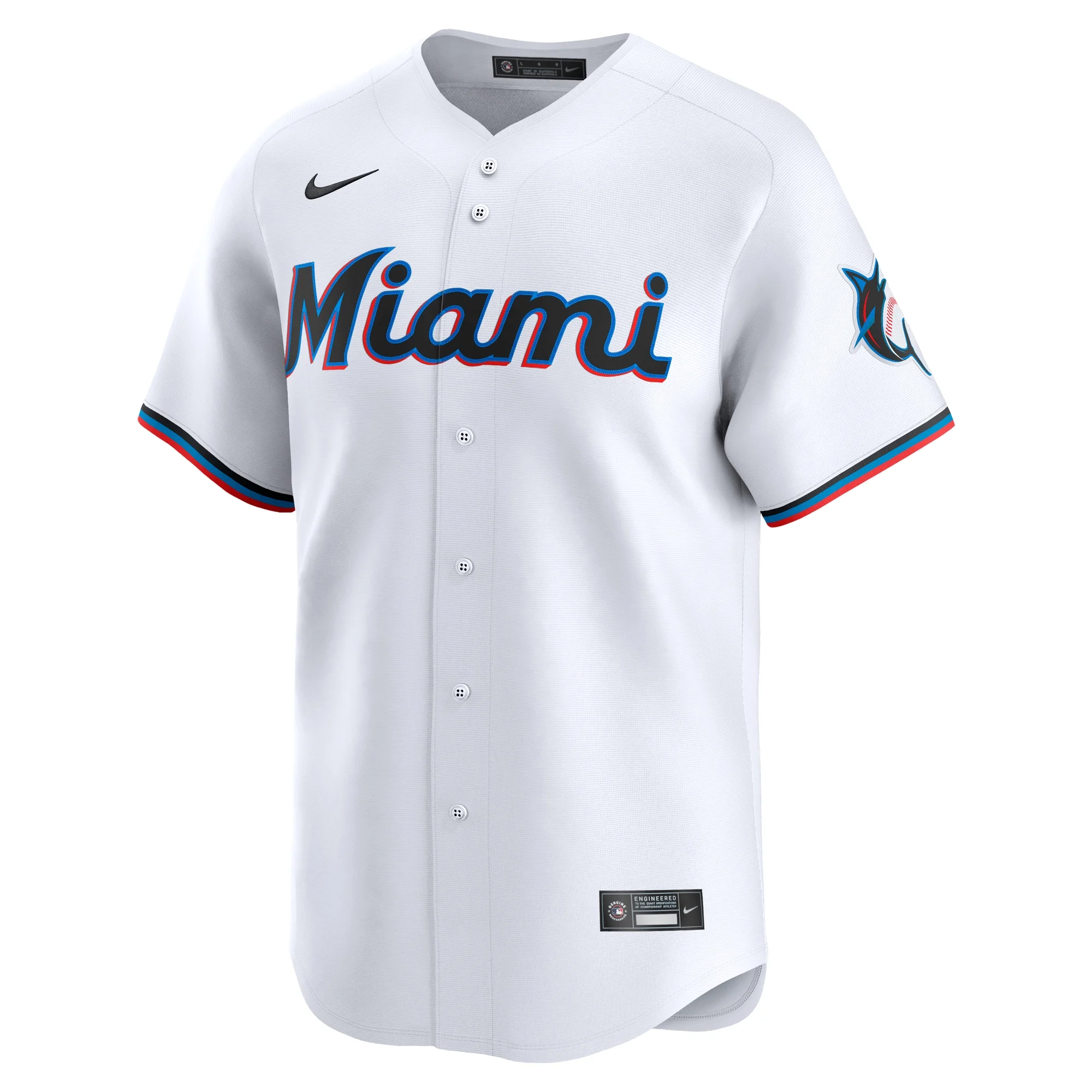 Men's Nike Eury P-rez White Miami Marlins Home Limited Player Jersey
