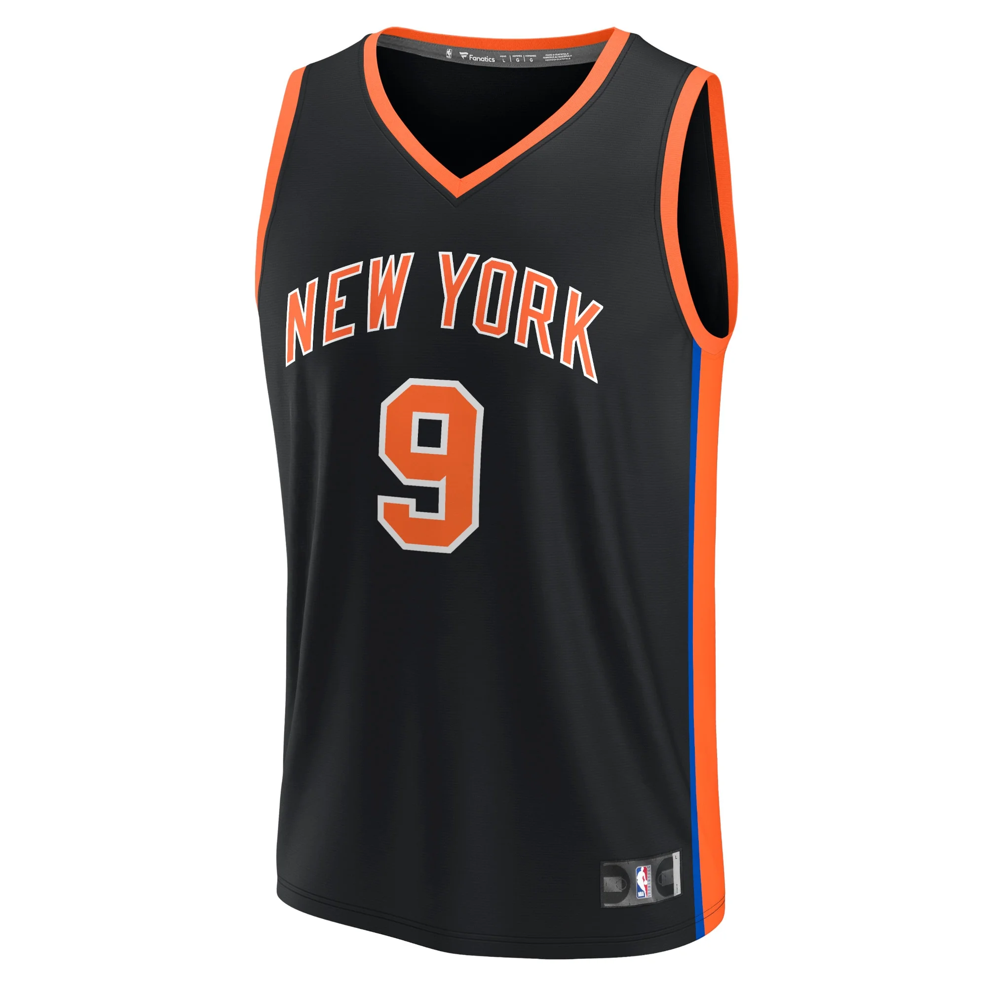 Men's Fanatics Branded RJ Barrett Black New York Knicks 2022/23 Fastbreak Jersey - City Edition