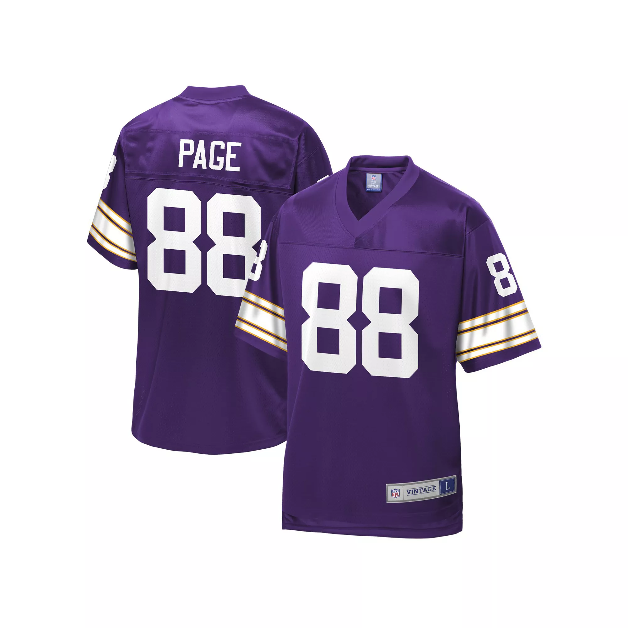 Men's NFL Pro Line Alan Page Purple Minnesota Vikings Retired Player Replica Jersey