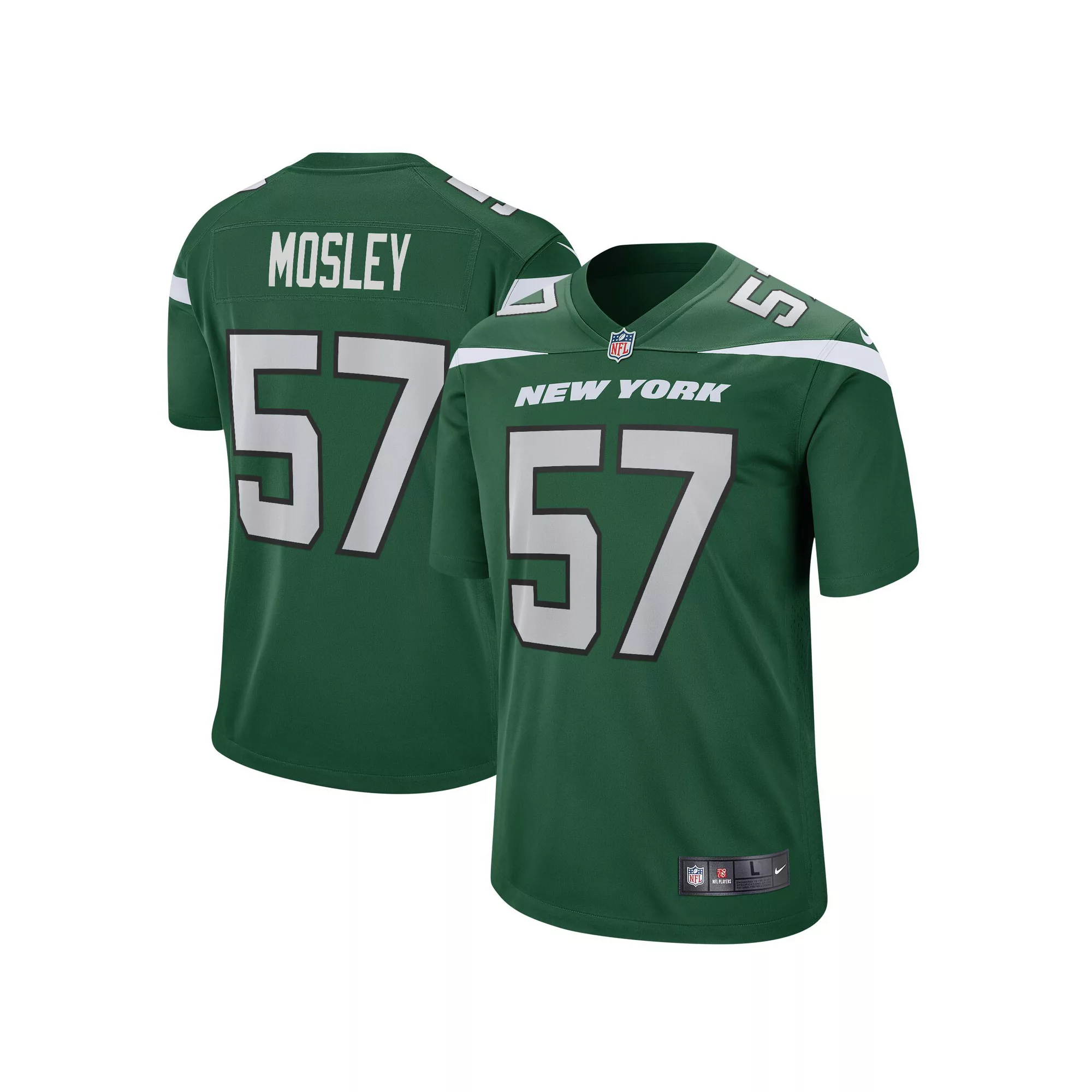 Men's Nike C.J. Mosley Gotham Green New York Jets Game Player Jersey