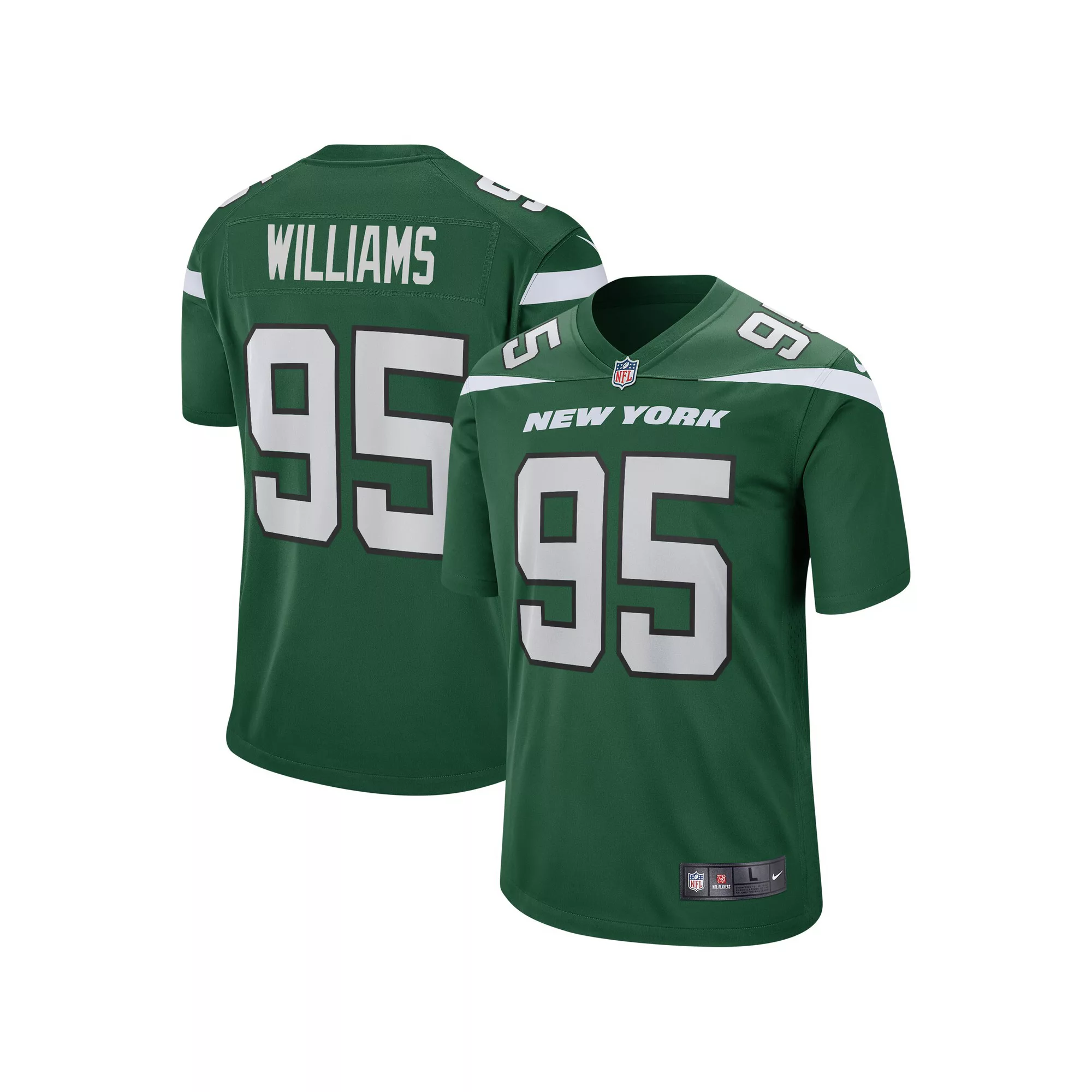 Men's Nike Quinnen Williams Gotham Green New York Jets Game Jersey
