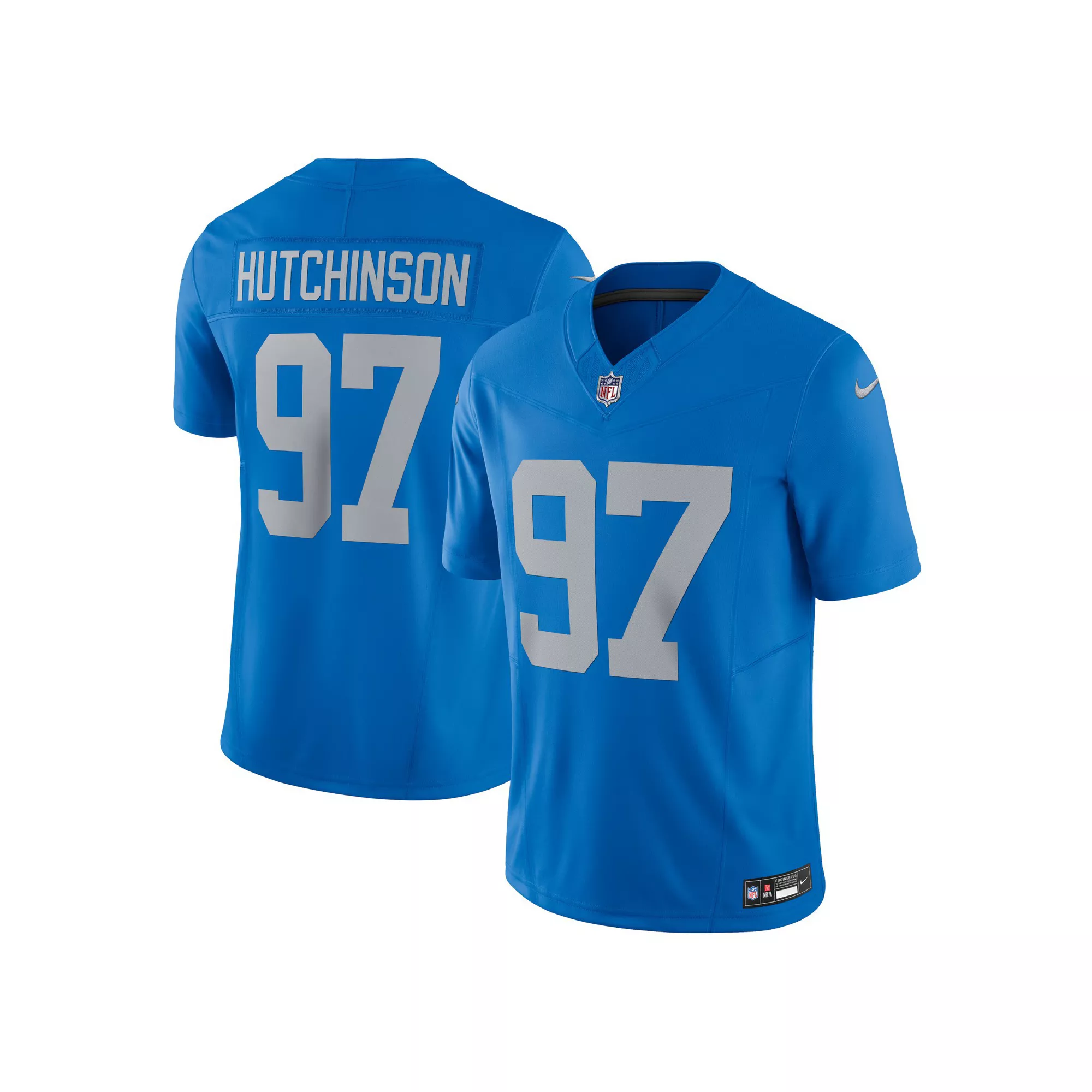 Men's Nike Aidan Hutchinson Blue Detroit Lions Vapor F.U.S.E. Alternate Limited Jersey
