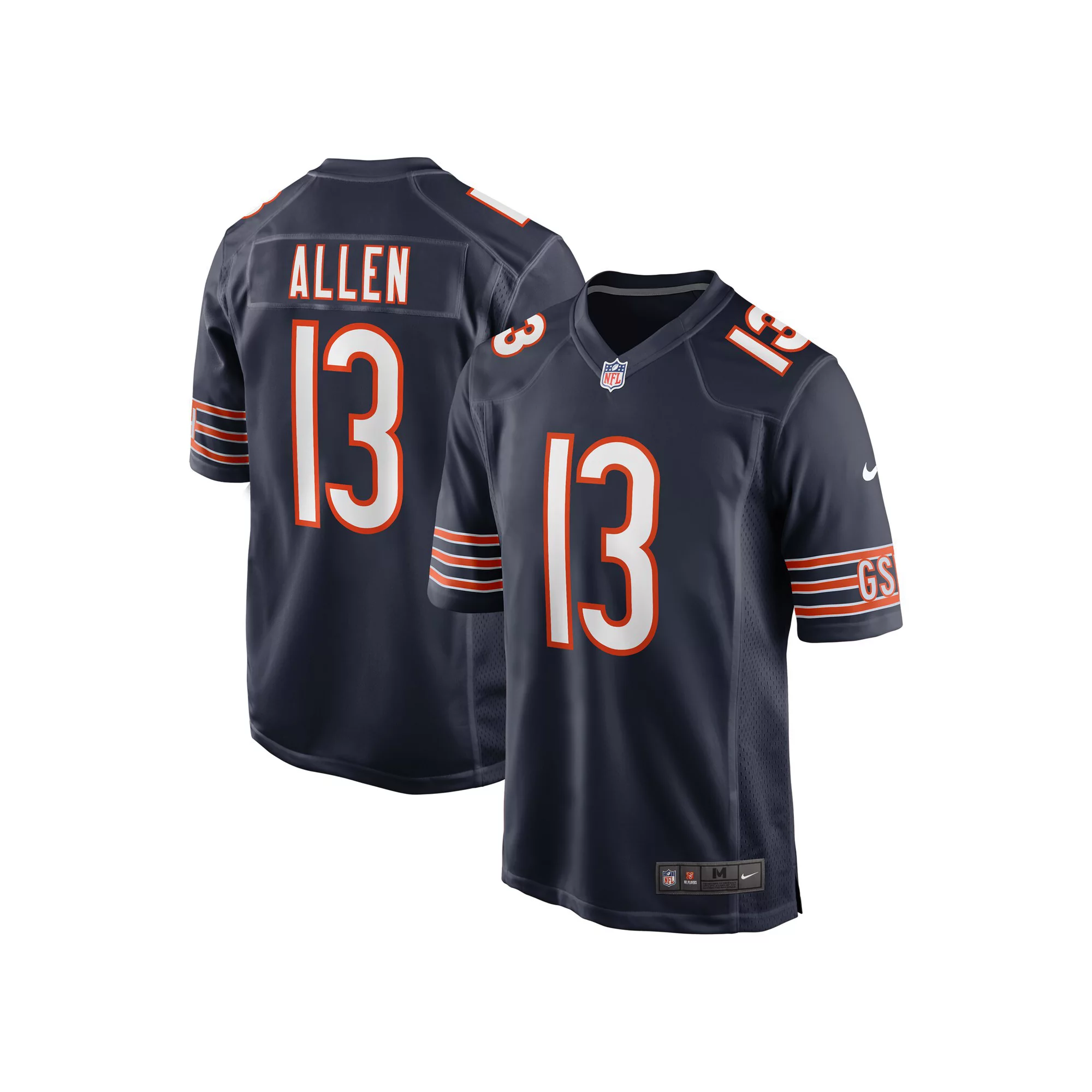 Men's Nike Keenan Allen  Navy Chicago Bears Game Jersey