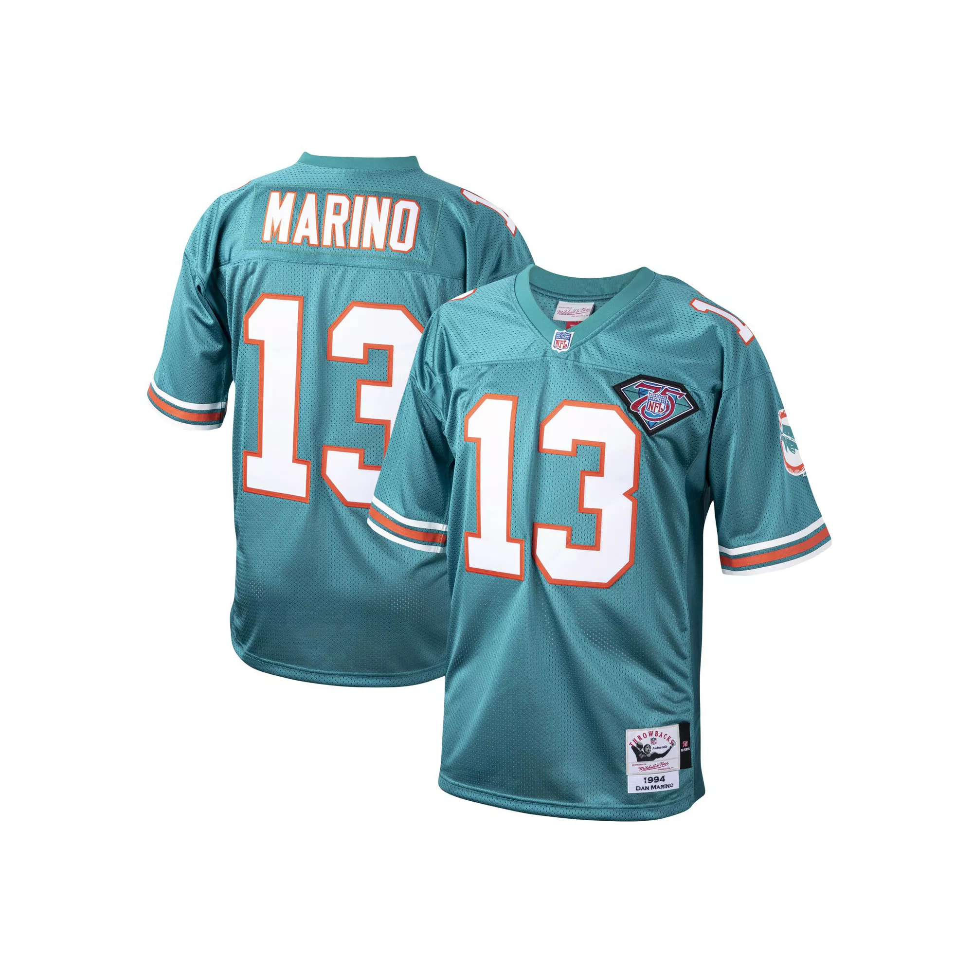 Men's Mitchell & Ness Dan Marino Aqua Miami Dolphins 1994 Authentic Throwback Retired Player Jersey