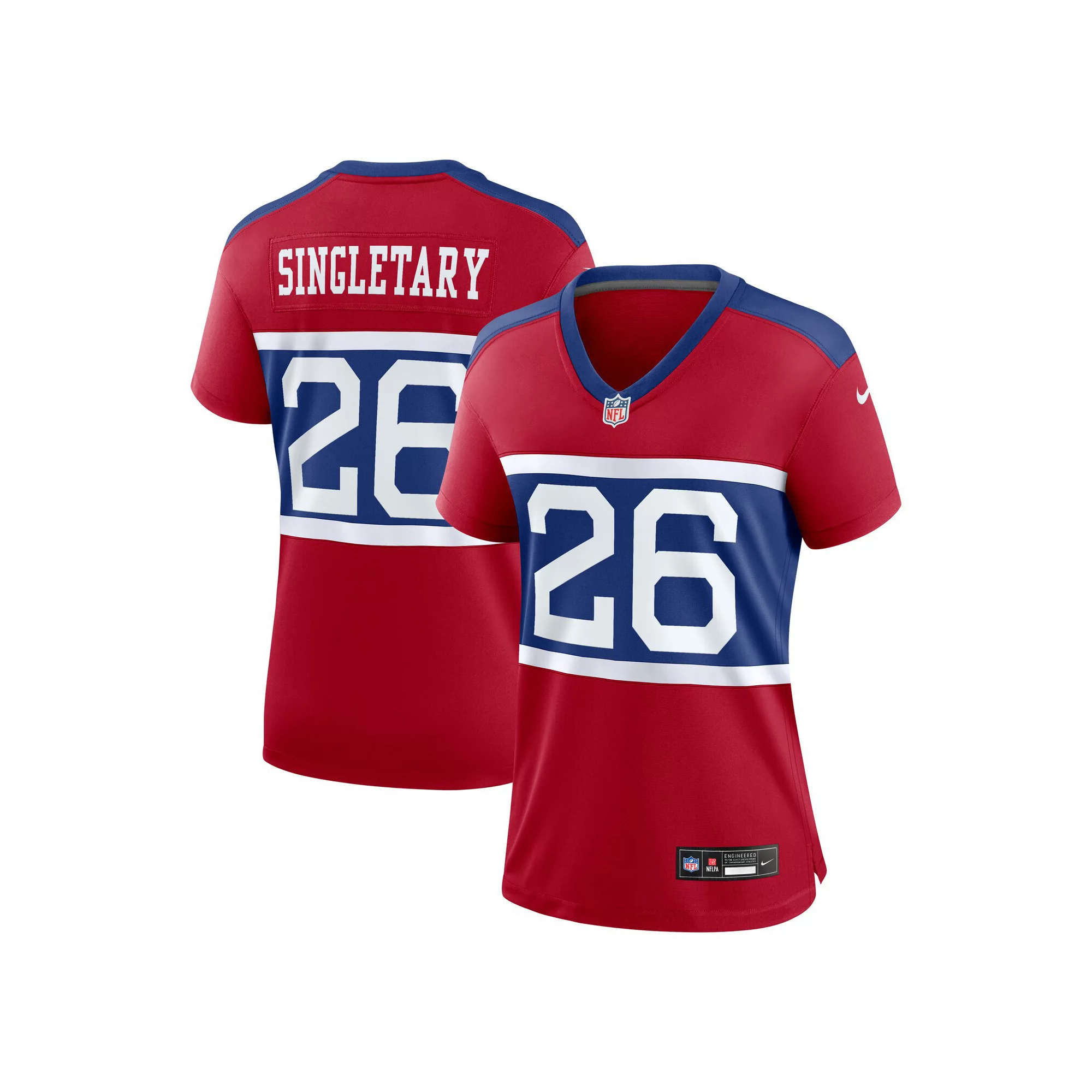 Women's Nike Devin Singletary Century Red New York Giants Alternate Player Game Jersey
