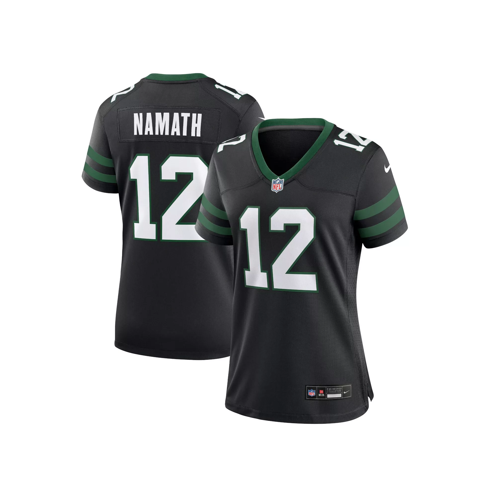 Women's Nike Joe Namath Legacy Black New York Jets Retired Player Alternate Game Jersey