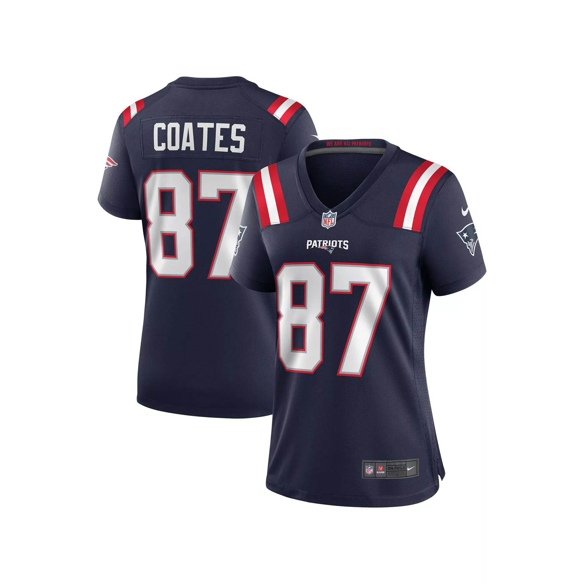 Women's Nike Ben Coates Navy New England Patriots Game Retired Player Jersey