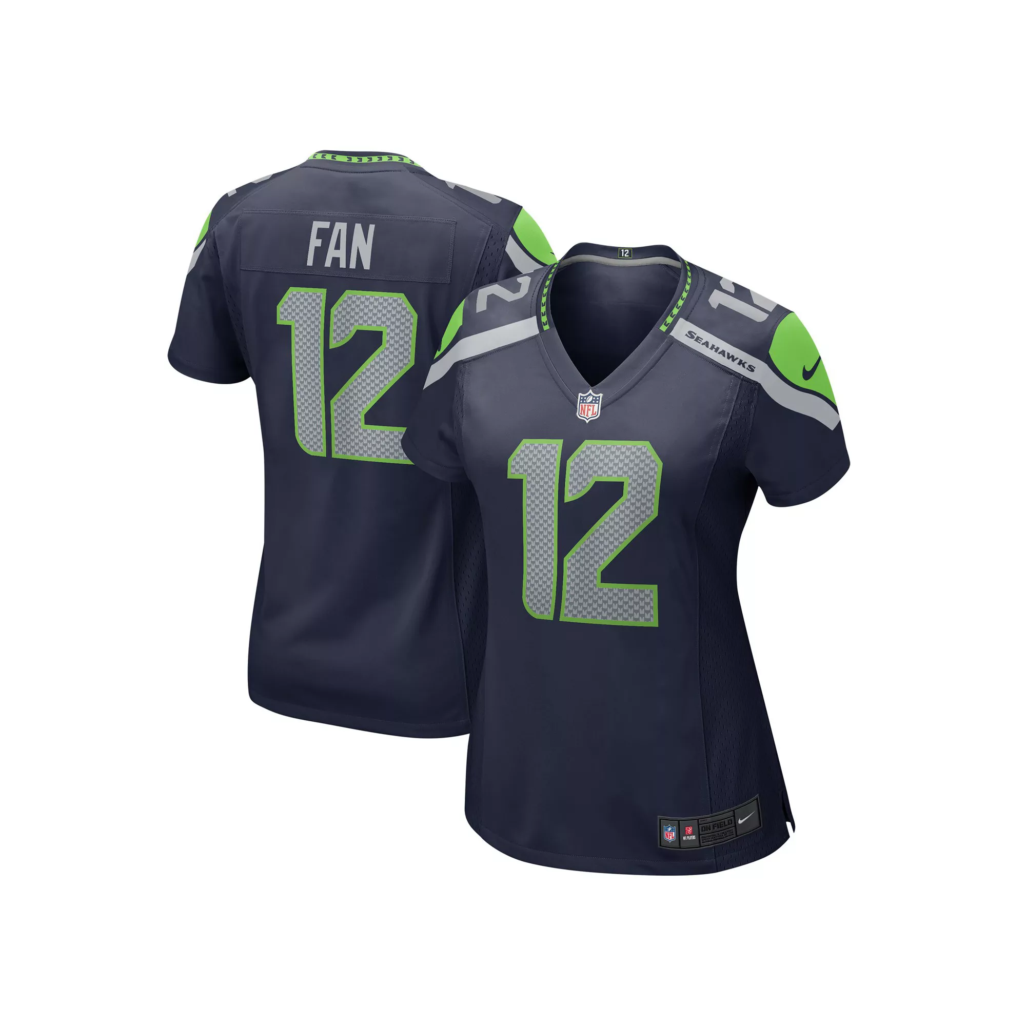 Women's Nike 12th Fan College Navy Seattle Seahawks Game Jersey