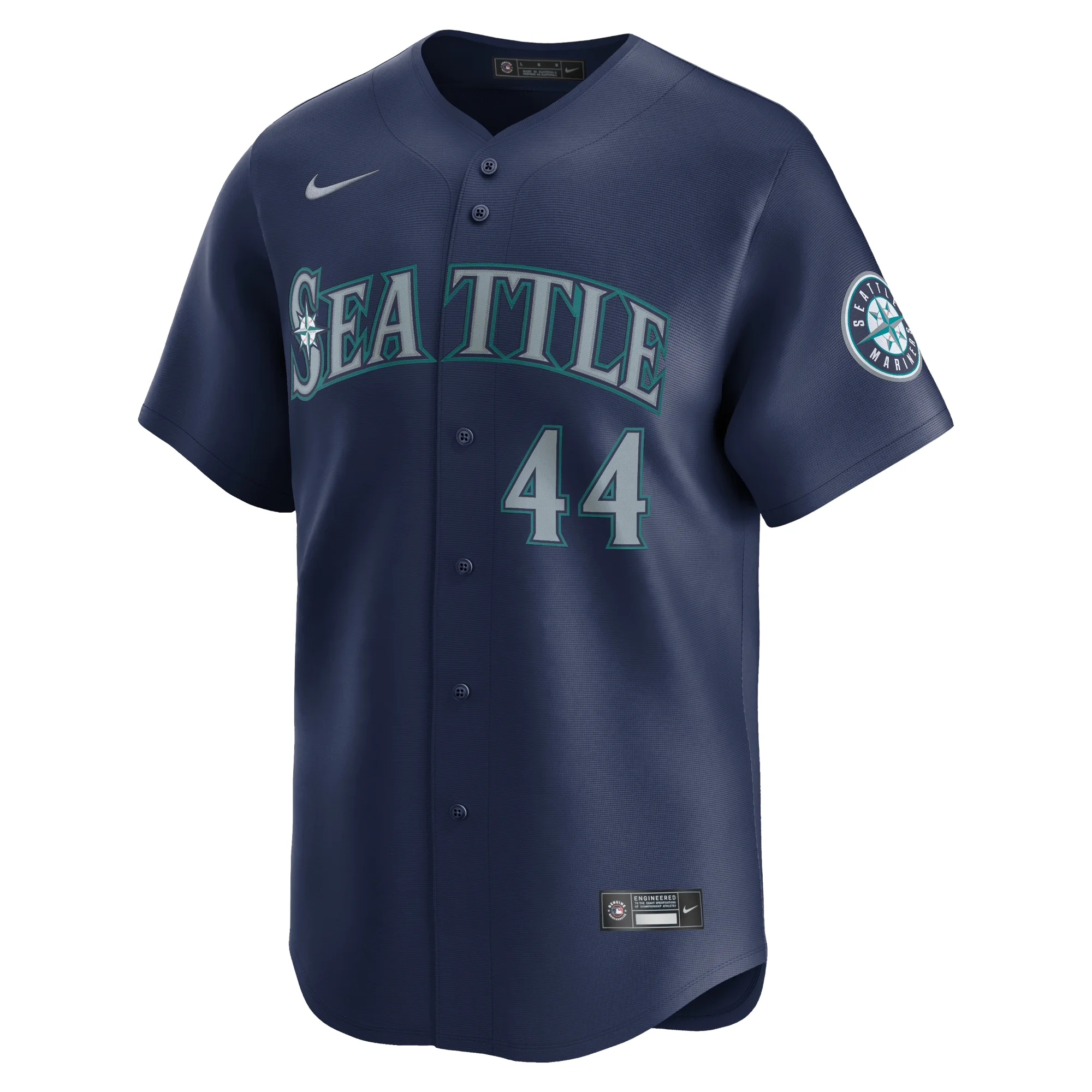 Men's Nike Julio Rodr-guez Navy Seattle Mariners Road Limited Player Jersey