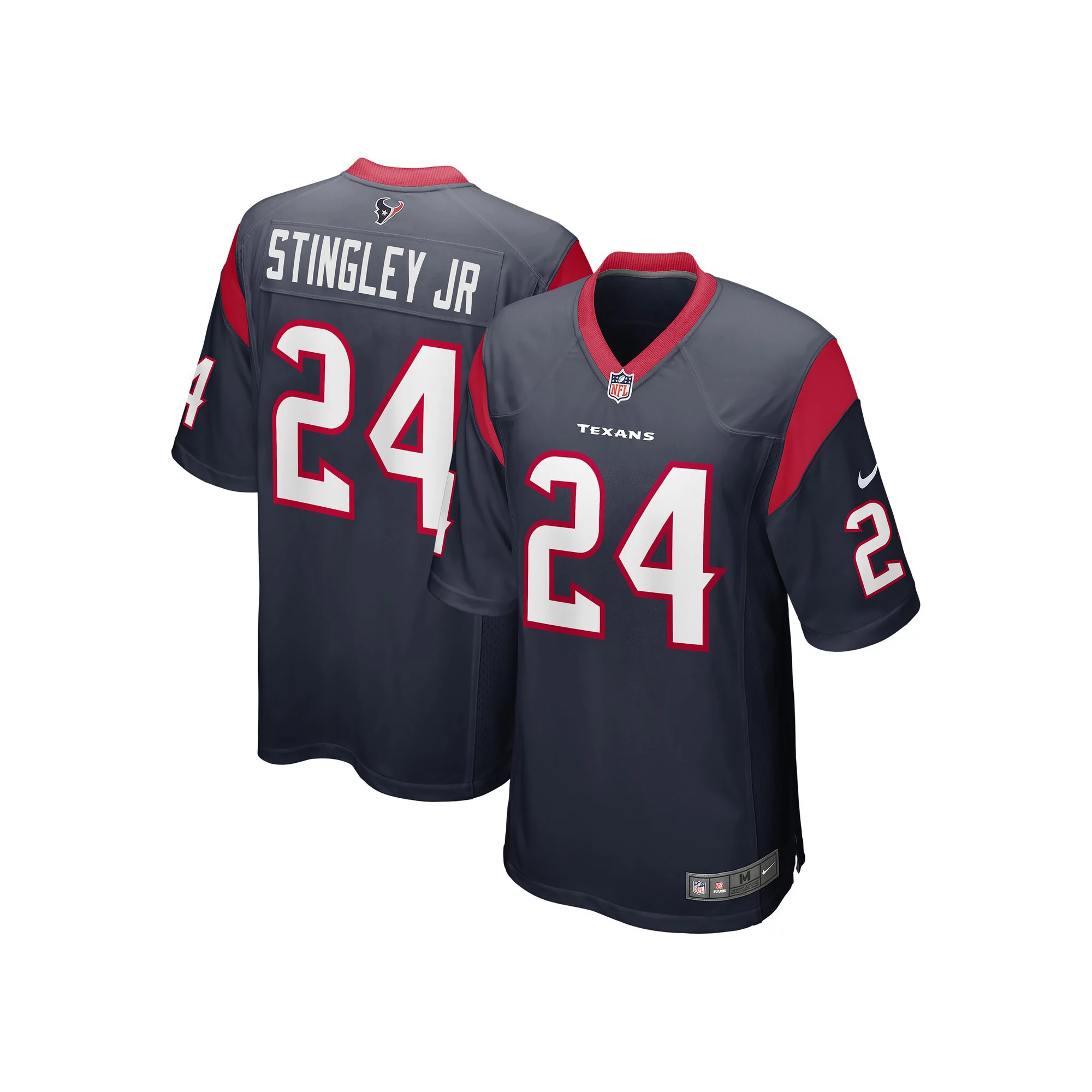 Men's Nike Derek Stingley Jr. Navy Houston Texans 2022 NFL Draft First Round Pick Game Jersey