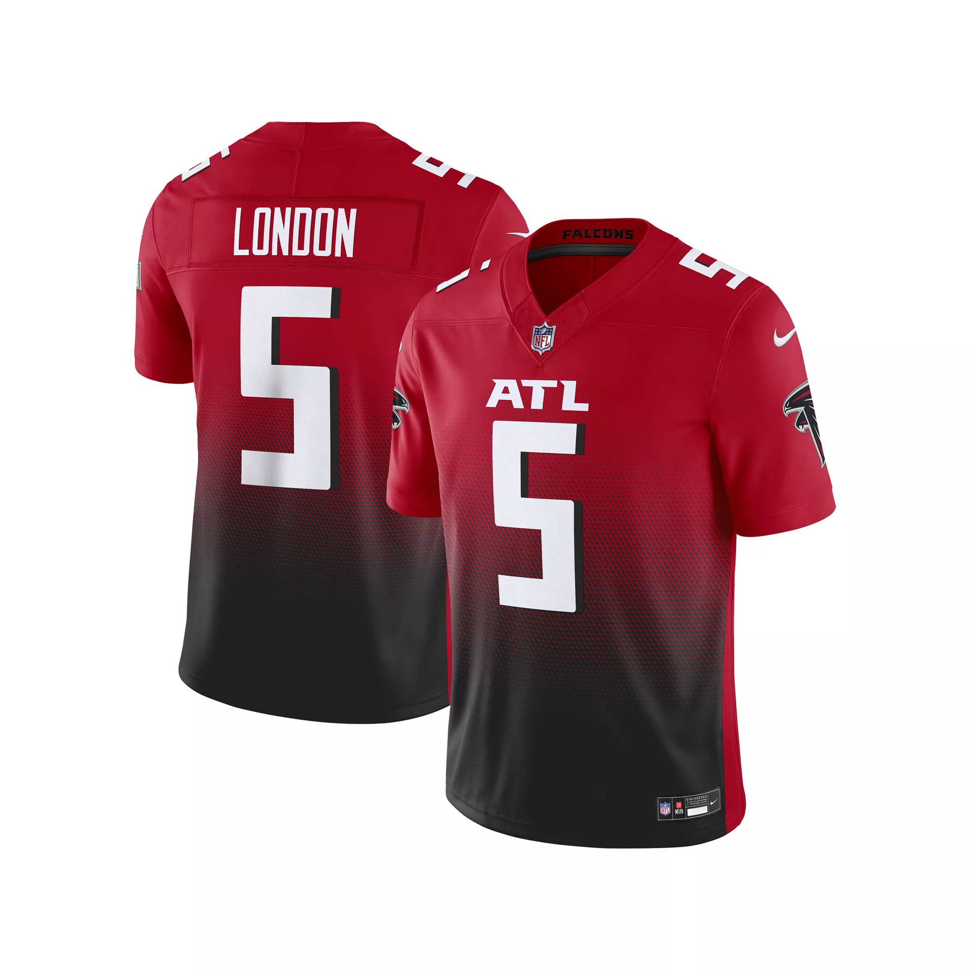 Men's Nike Drake London Red Atlanta Falcons Vapor F.U.S.E. Limited Jersey