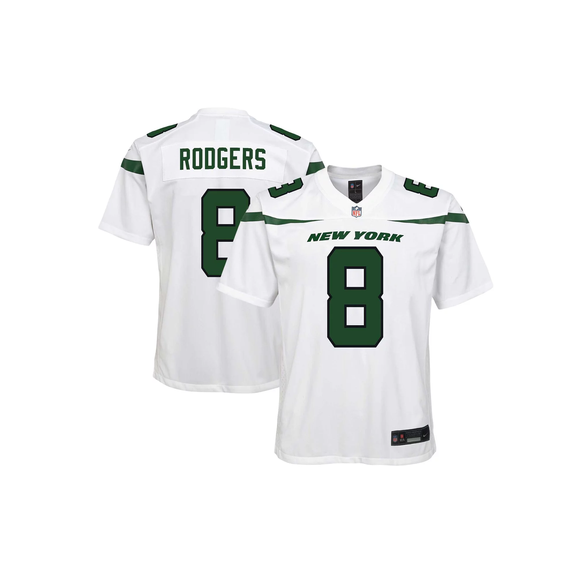 Youth Nike Aaron Rodgers White New York Jets Game Jersey