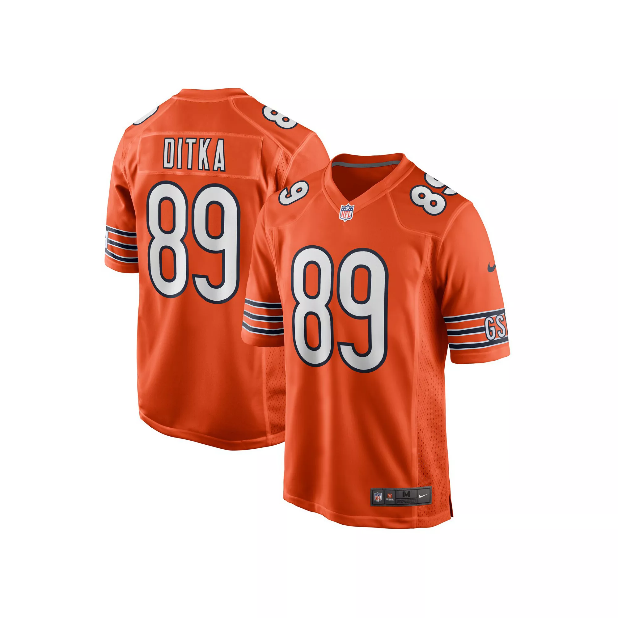 Men's Nike Mike Ditka Orange Chicago Bears Retired Player Jersey