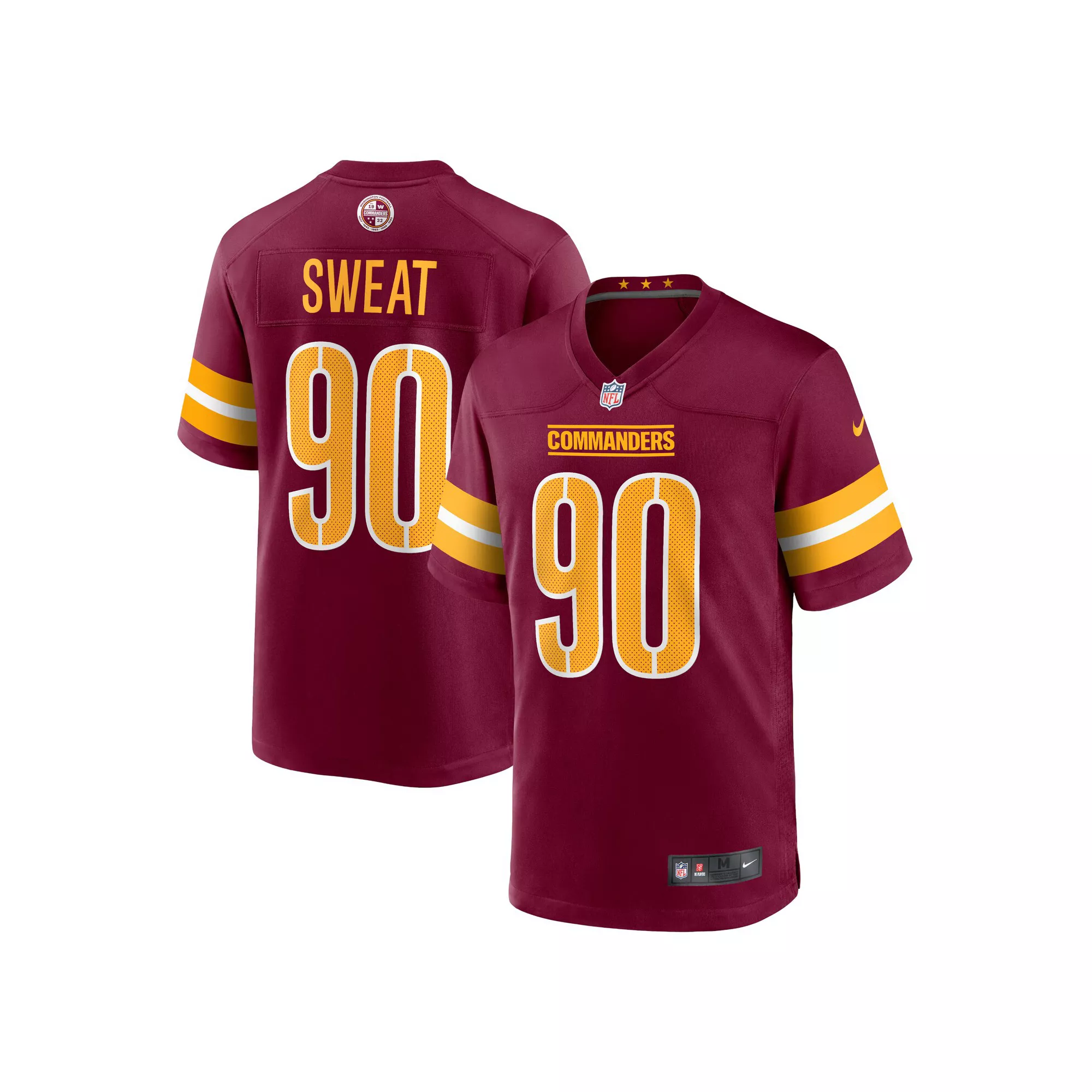 Men's Nike Montez Sweat Burgundy Washington Commanders Game Jersey