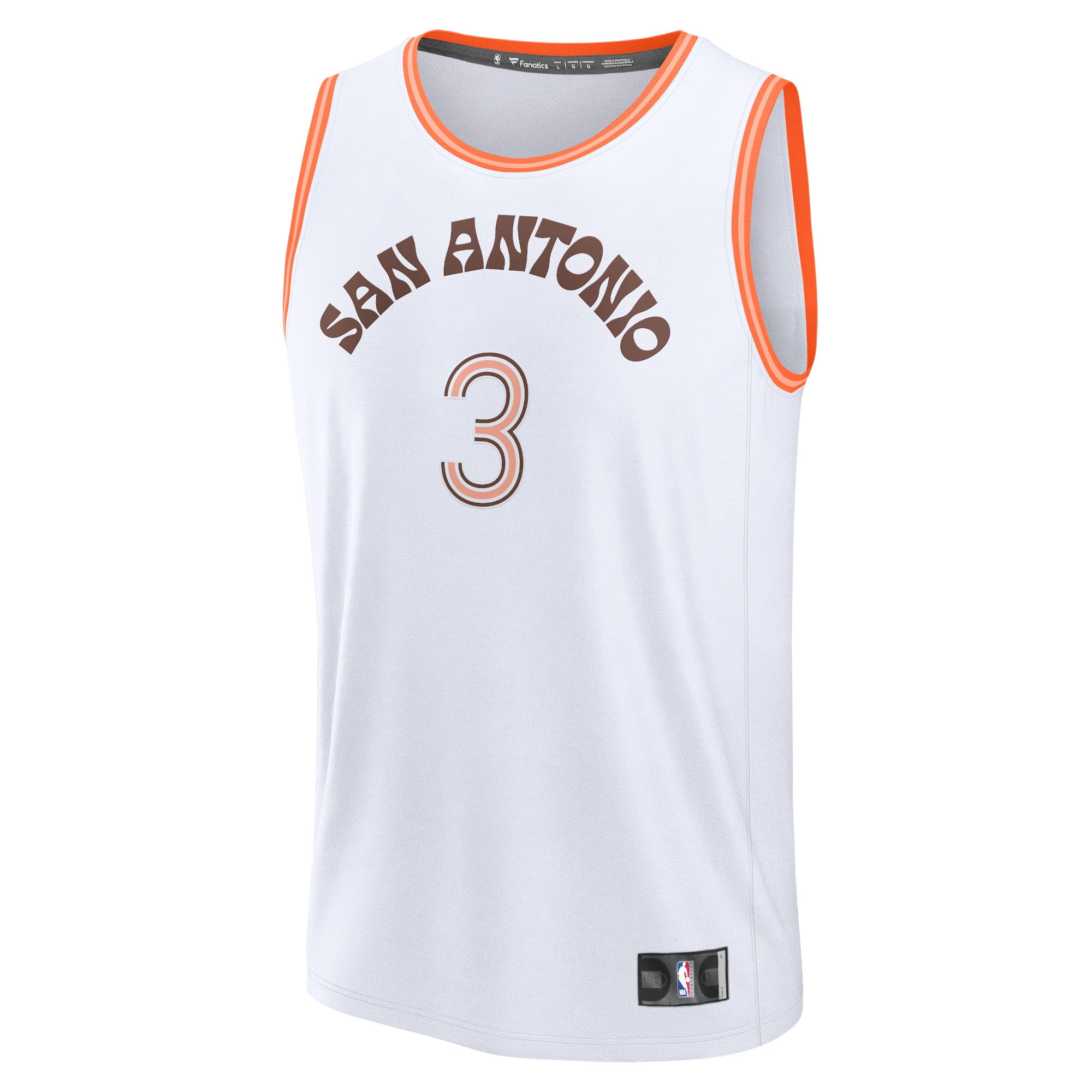 Men's Fanatics Keldon Johnson White San Antonio Spurs Fast Break Jersey - City Edition