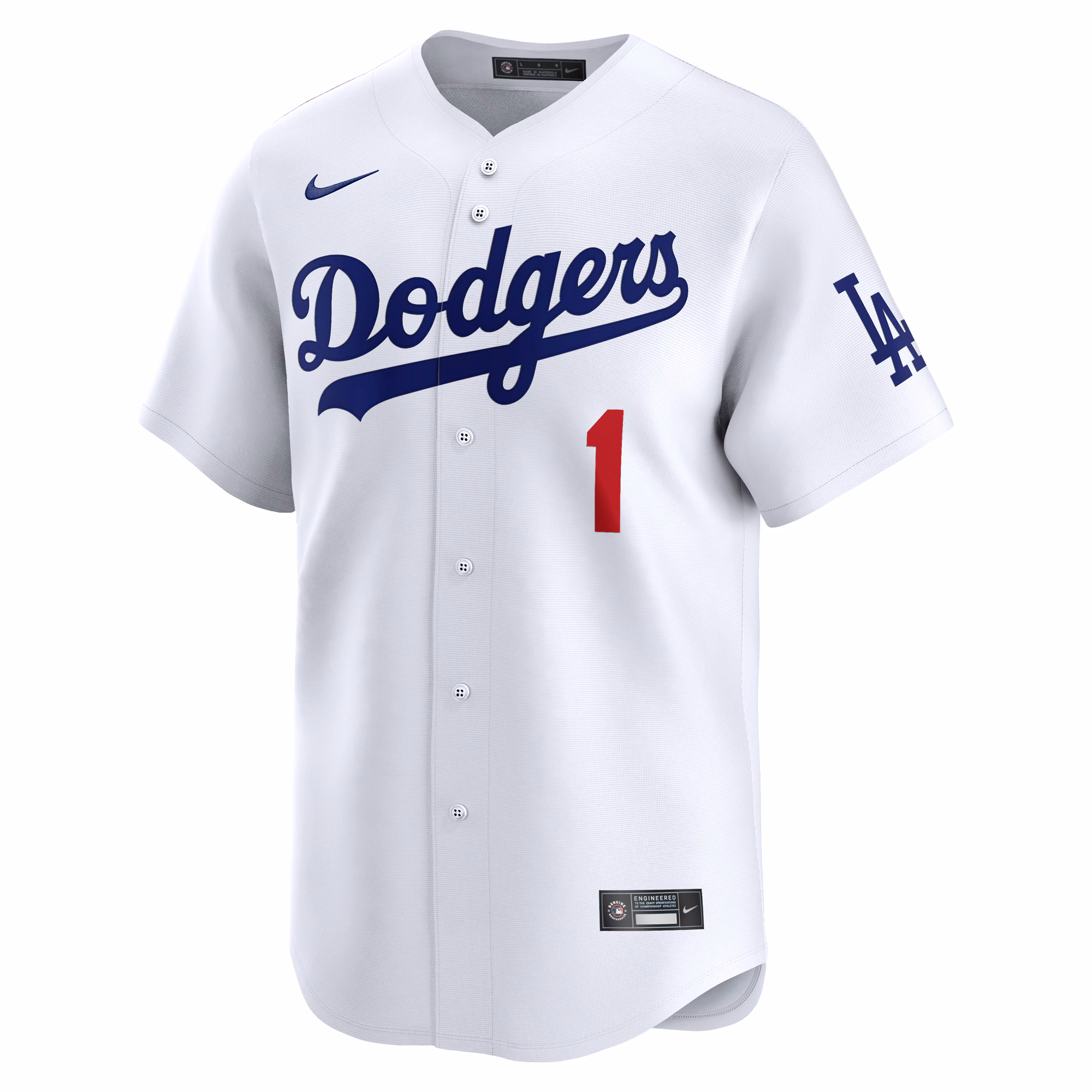 Los Angeles Dodgers Nike #1 Dad Home Limited Jersey - White