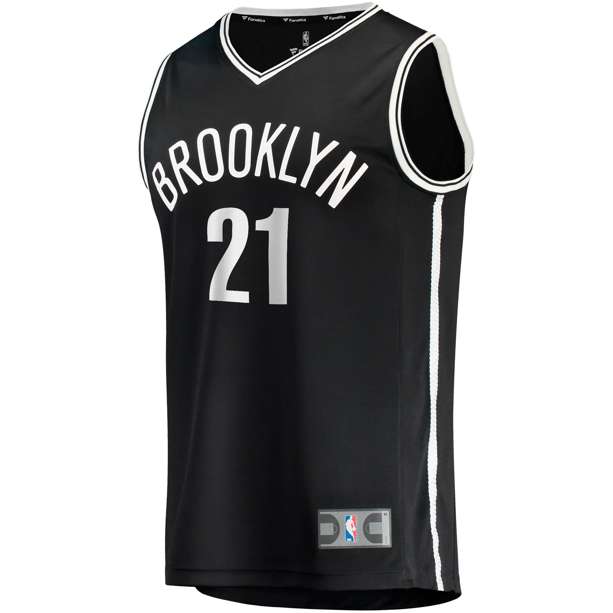 Youth Fanatics Noah Clowney Black Brooklyn Nets Fast Break Replica Jersey - Icon Edition
