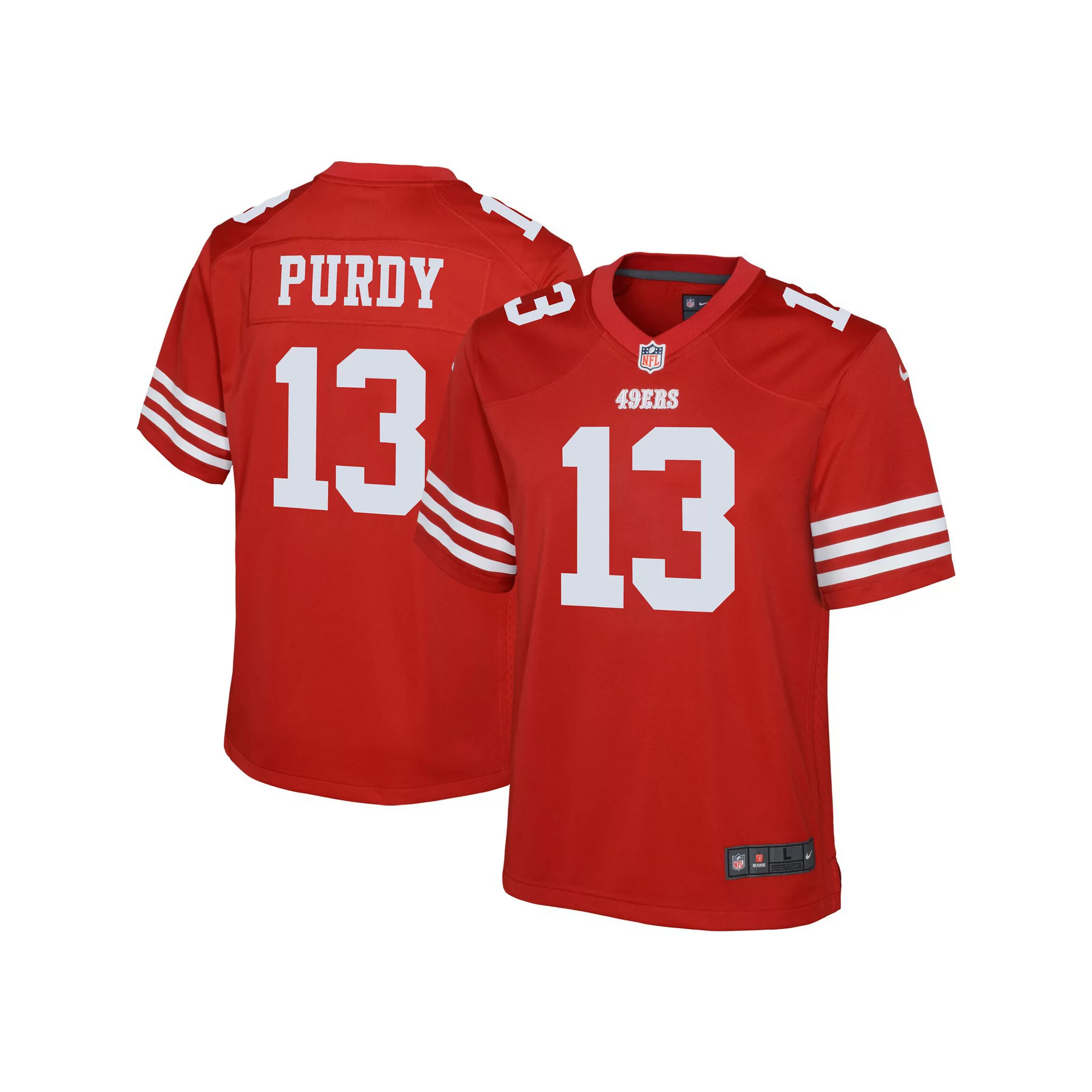 Youth Nike Brock Purdy Scarlet San Francisco 49ers Game Jersey