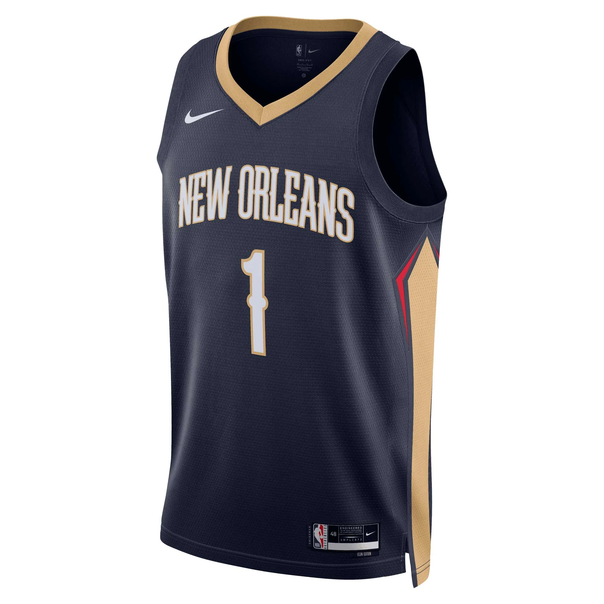 Unisex Nike Zion Williamson Navy New Orleans Pelicans Swingman Jersey - Icon Edition