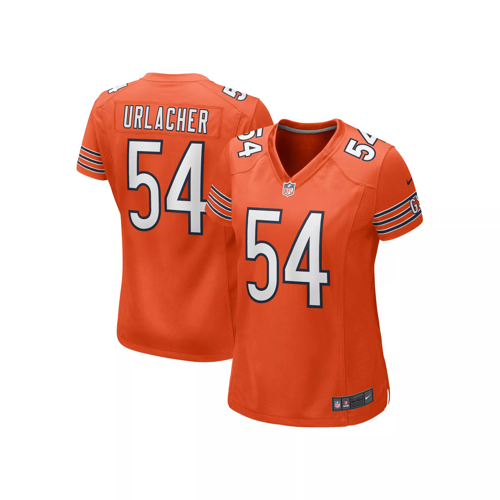 Women's Nike Brian Urlacher Orange Chicago Bears Retired Player Jersey