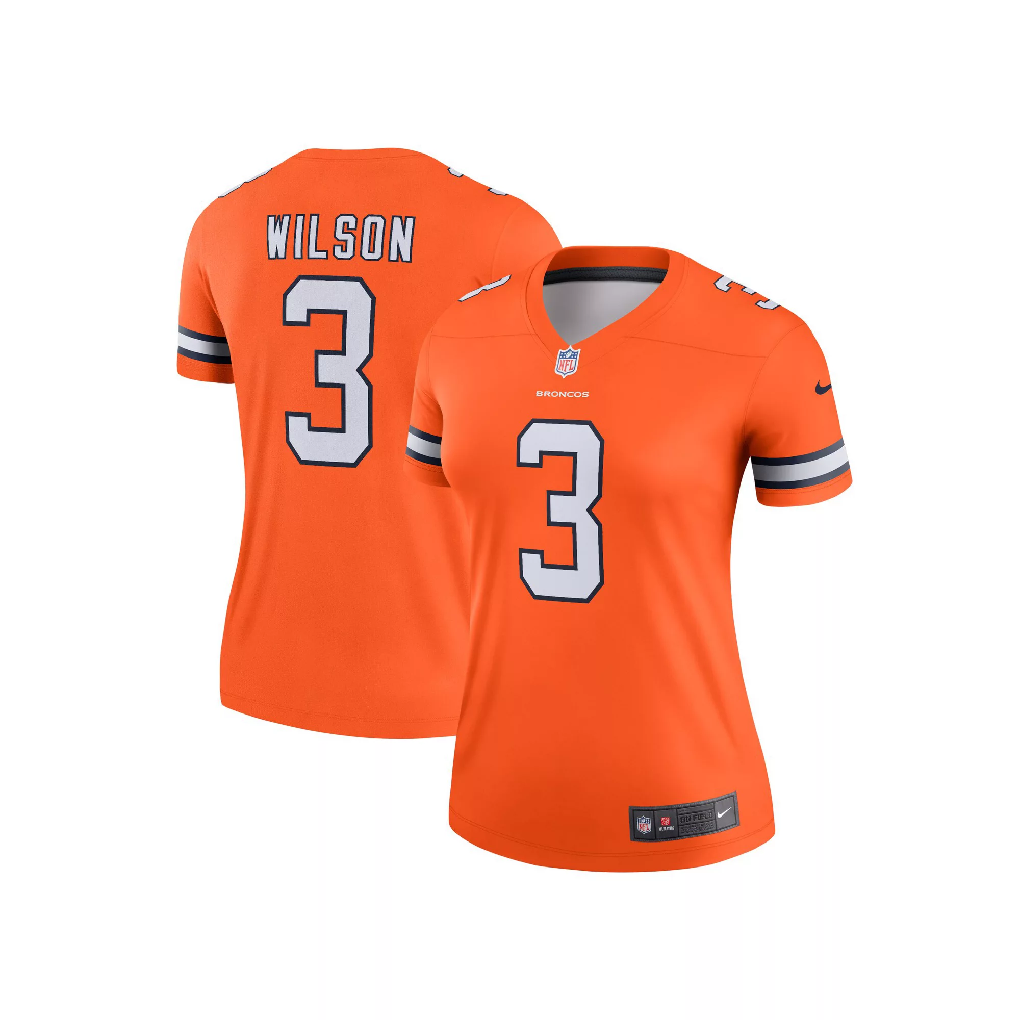 Women's Nike Russell Wilson Orange Denver Broncos Team Alternate Legend Jersey