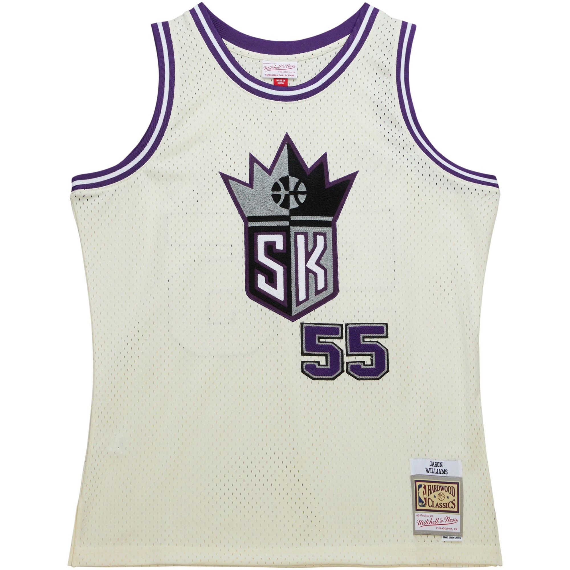 Jason Williams Sacramento Kings Mitchell & Ness Chainstitch Swingman Jersey - Cream