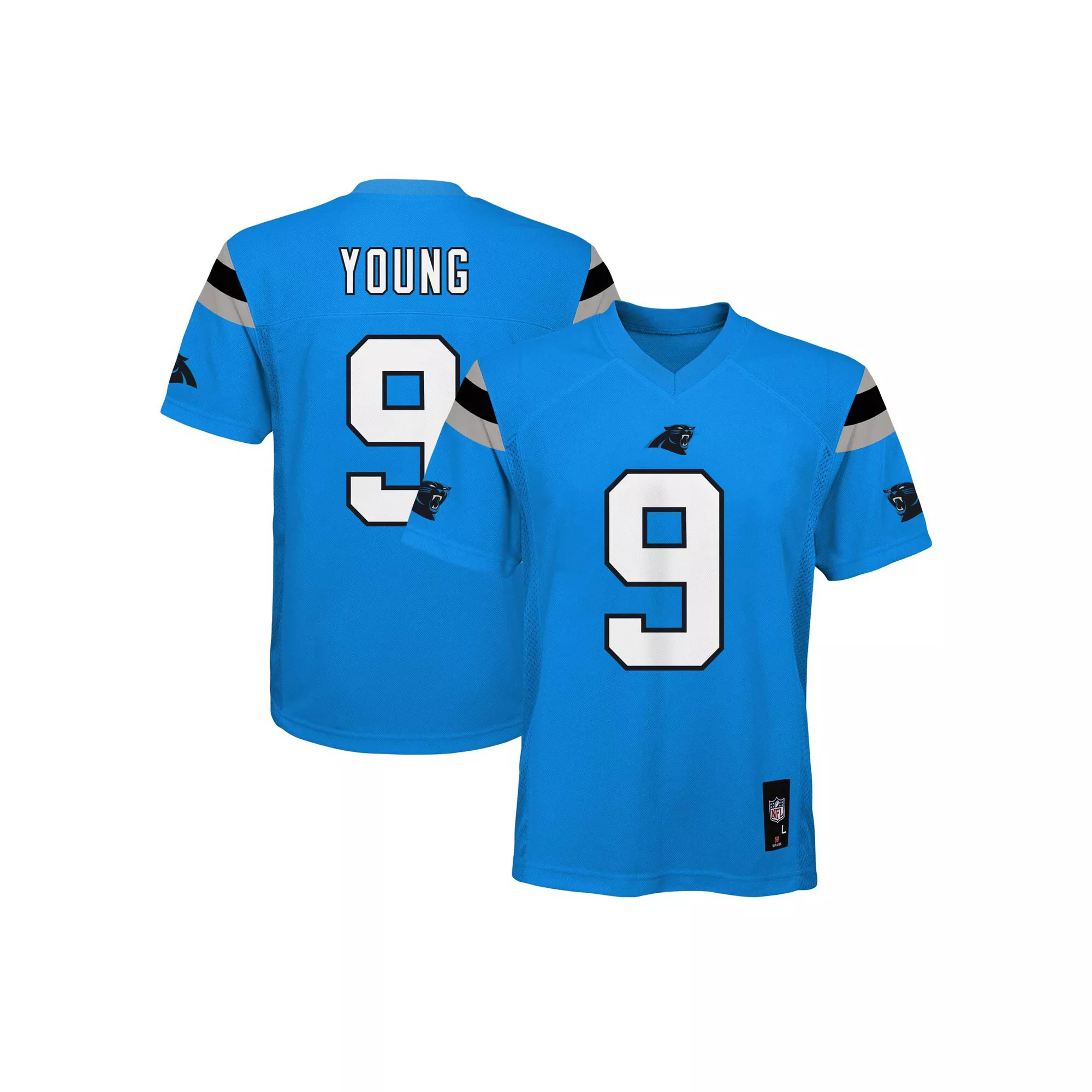 Youth Bryce Young Blue Carolina Panthers Replica Player Jersey