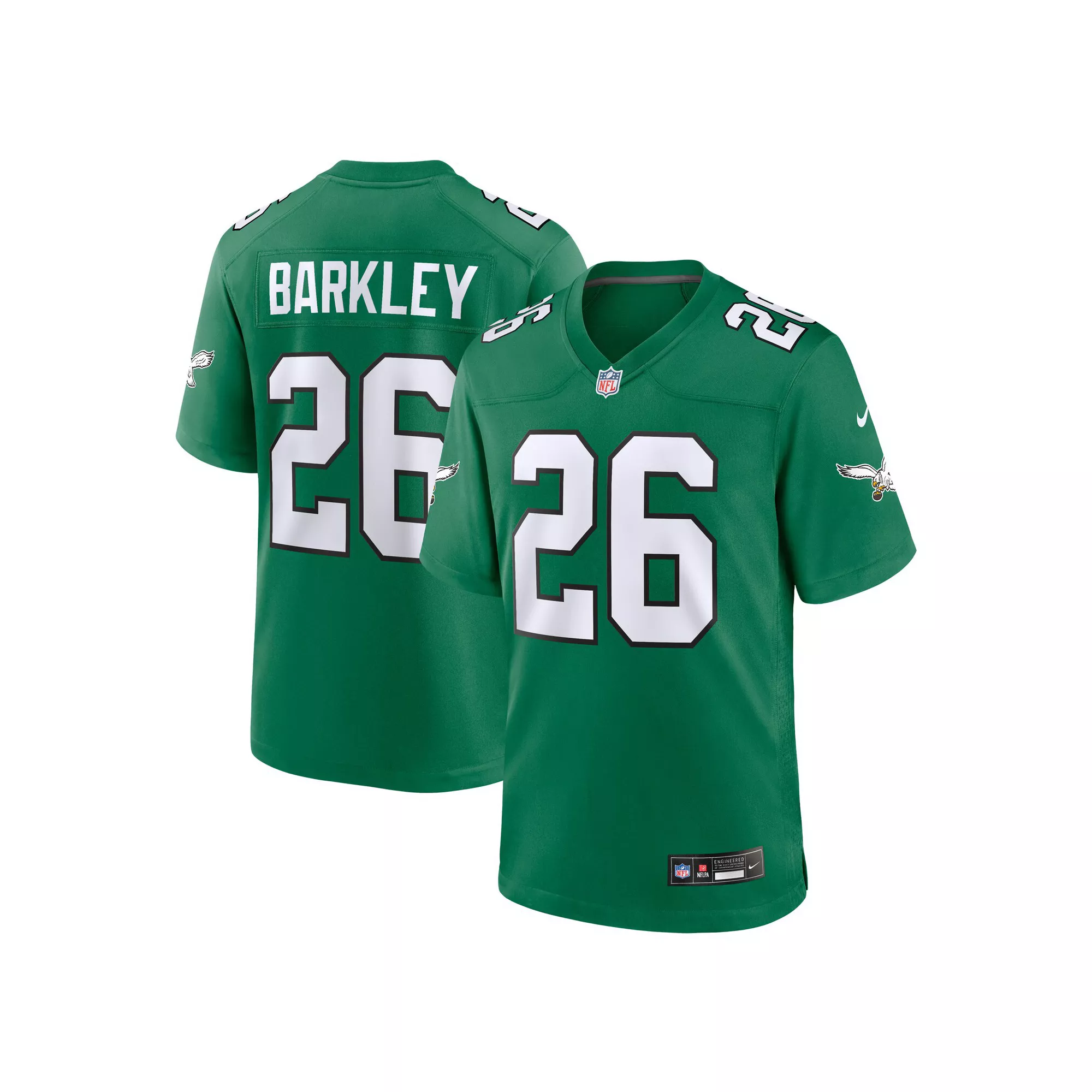Men's Nike Saquon Barkley  Kelly Green Philadelphia Eagles Alternate Game Jersey