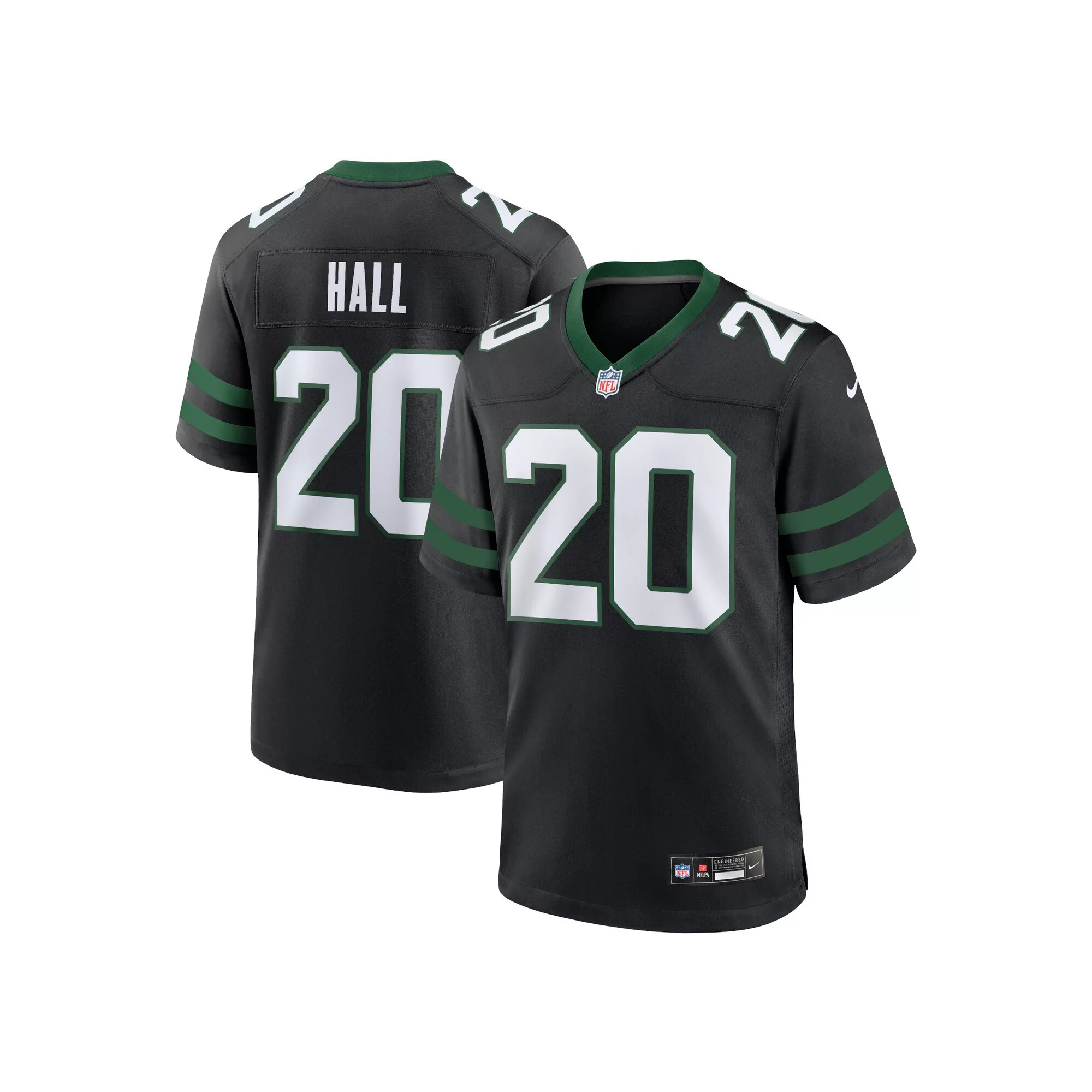 Men's Nike Breece Hall Legacy Black New York Jets Alternate Game Jersey