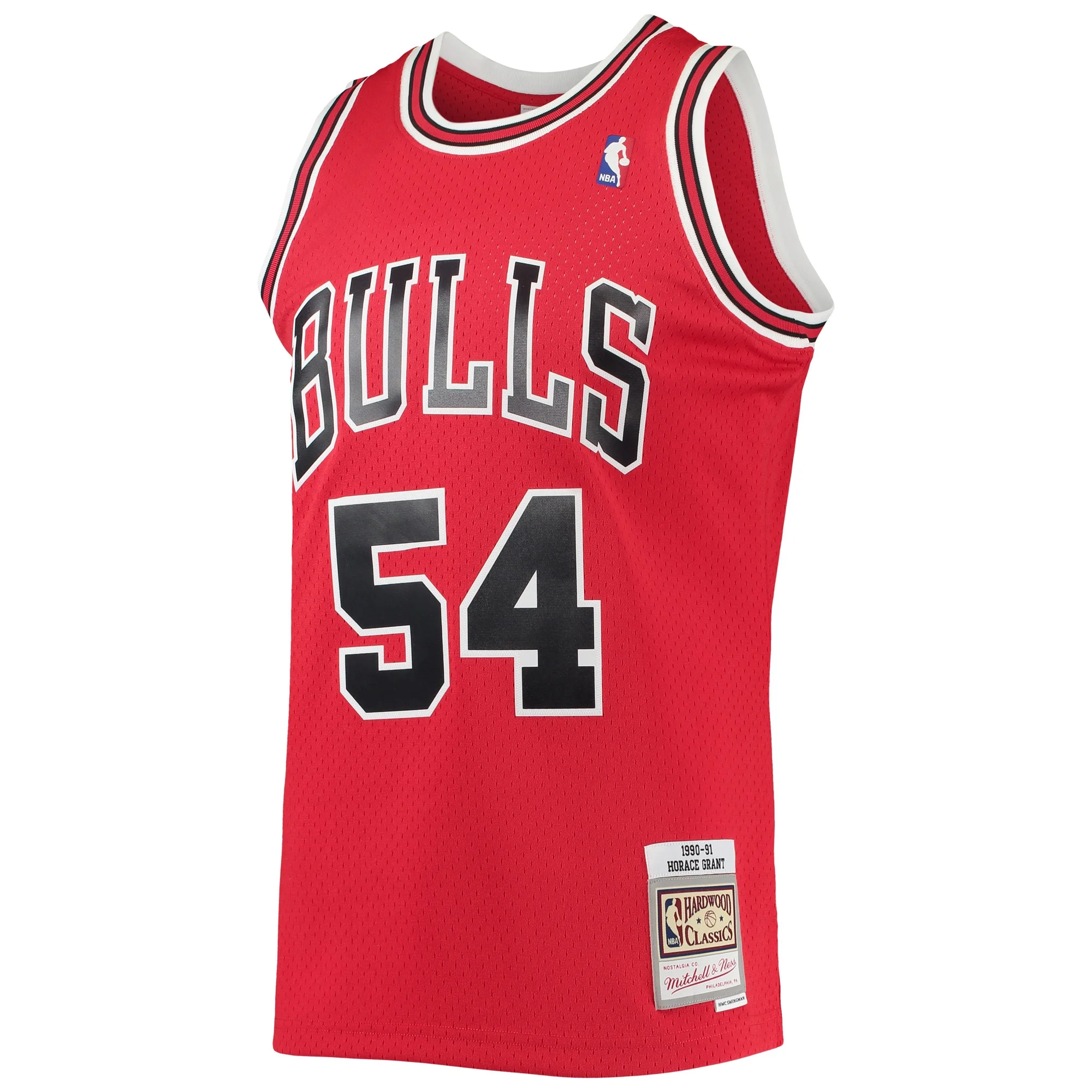 Men's Mitchell & Ness Horace Grant Red Chicago Bulls 1990-91 Throwback Dark Swingman Jersey