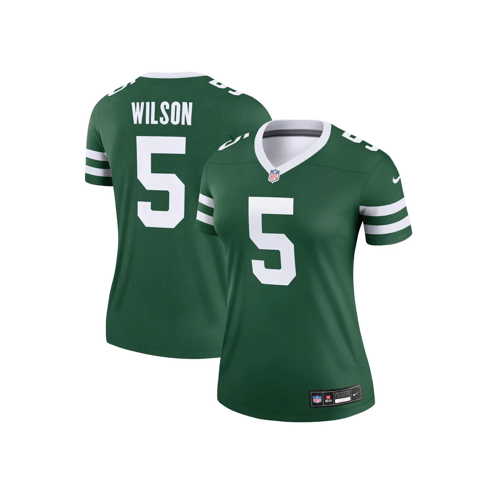 Women's Nike Garrett Wilson Legacy Green New York Jets Legend Jersey