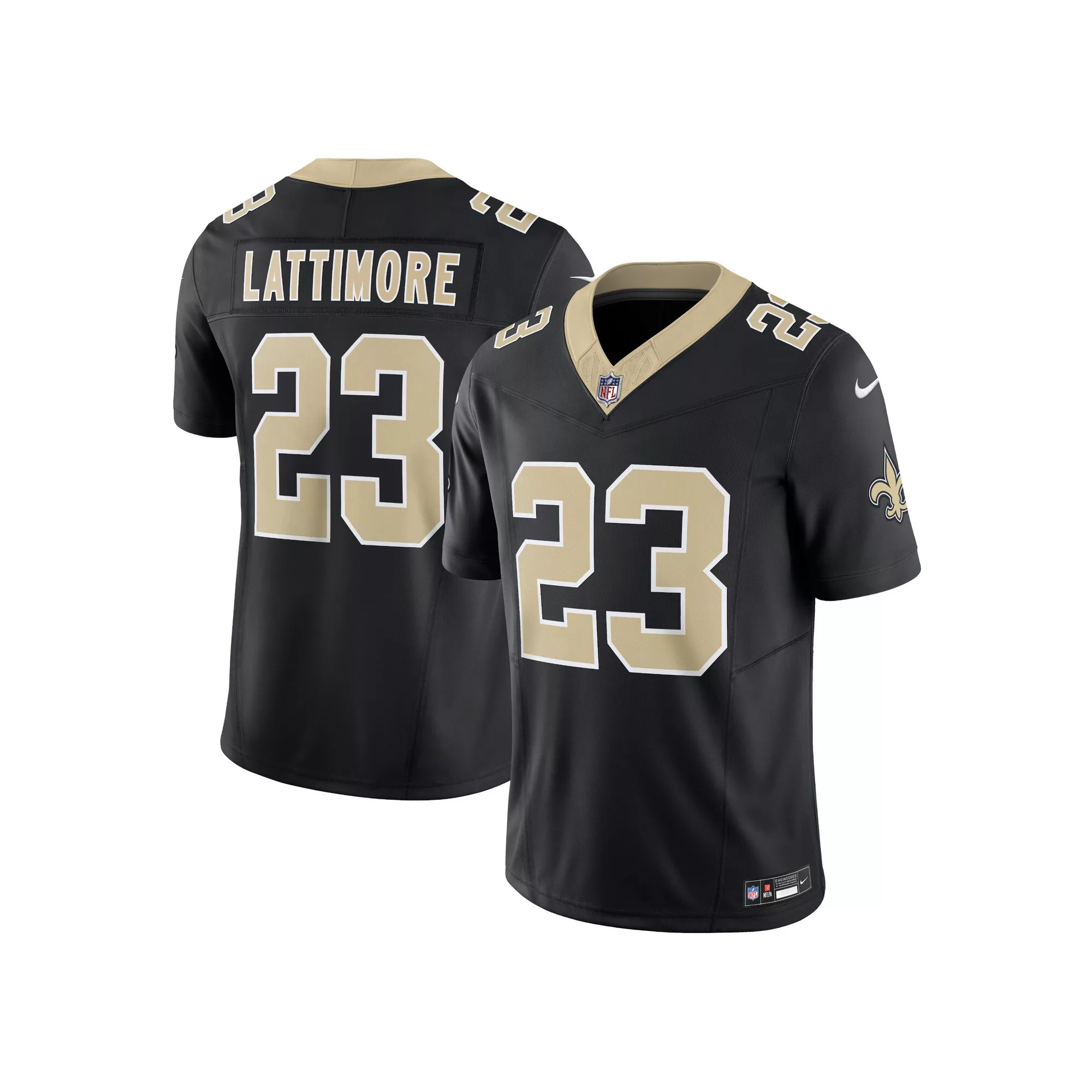 Men's Nike Marshon Lattimore Black New Orleans Saints Vapor F.U.S.E. Limited  Jersey