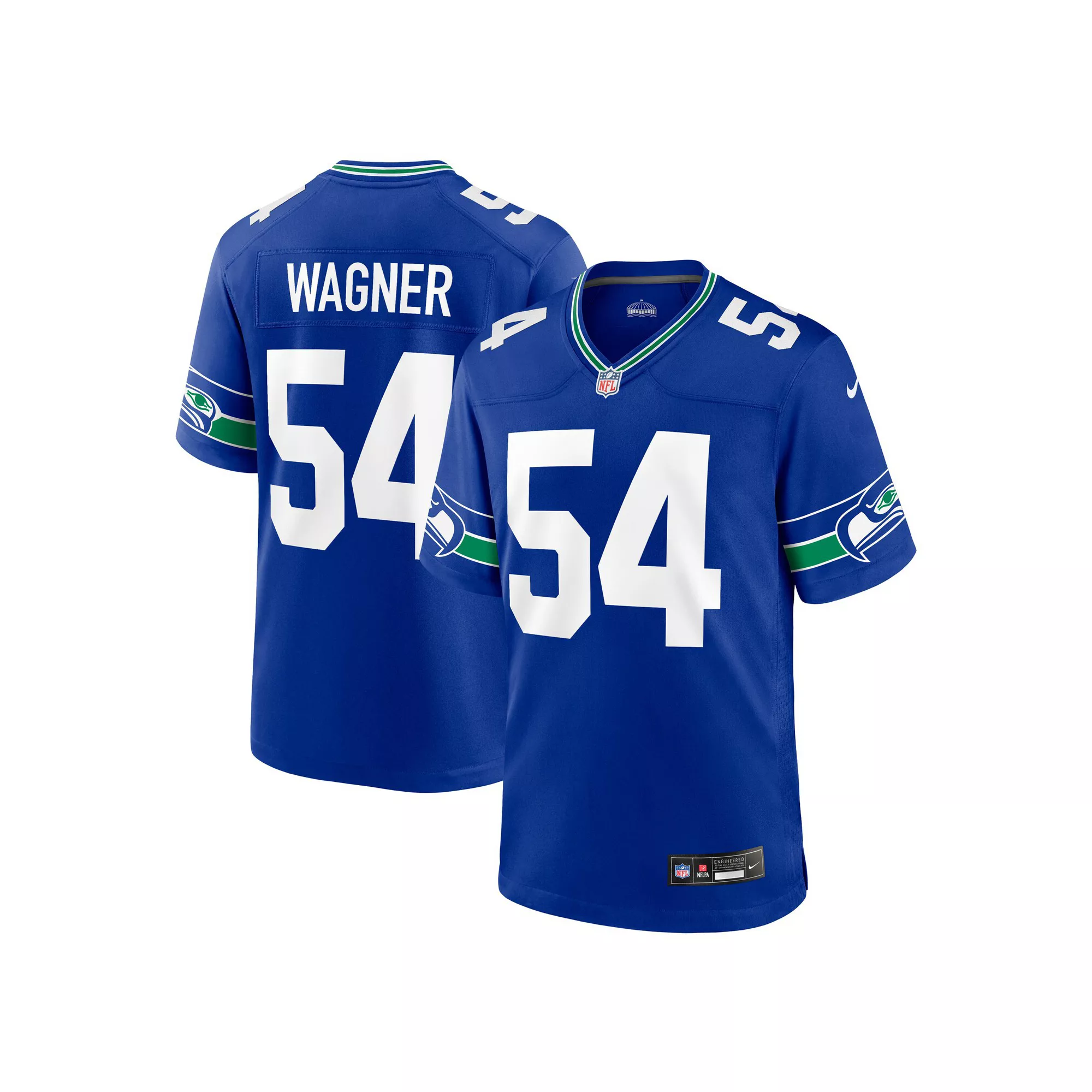 Men's Nike Bobby Wagner Royal Seattle Seahawks Throwback Player Game Jersey