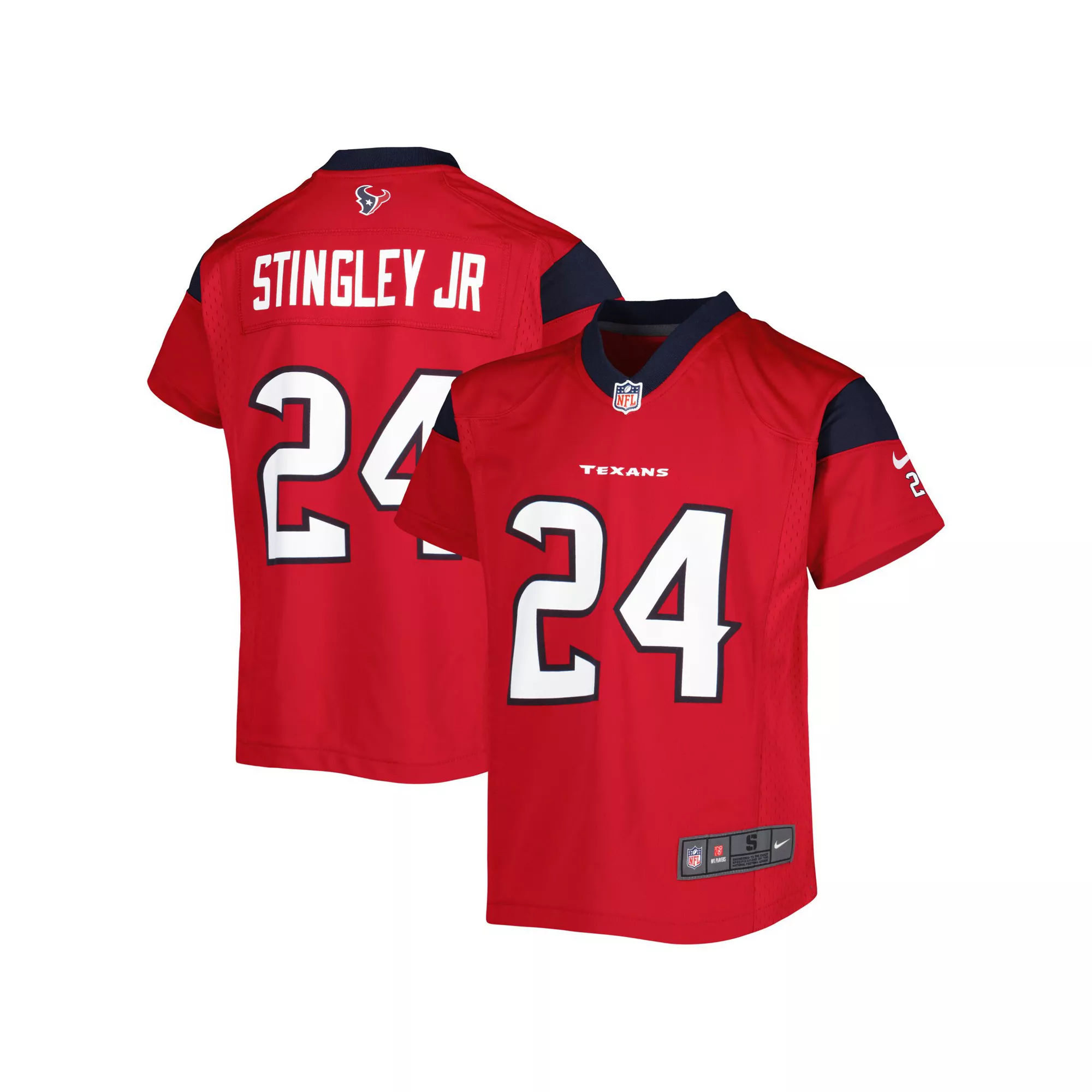 Youth Nike Derek Stingley Jr. Red Houston Texans Game Jersey