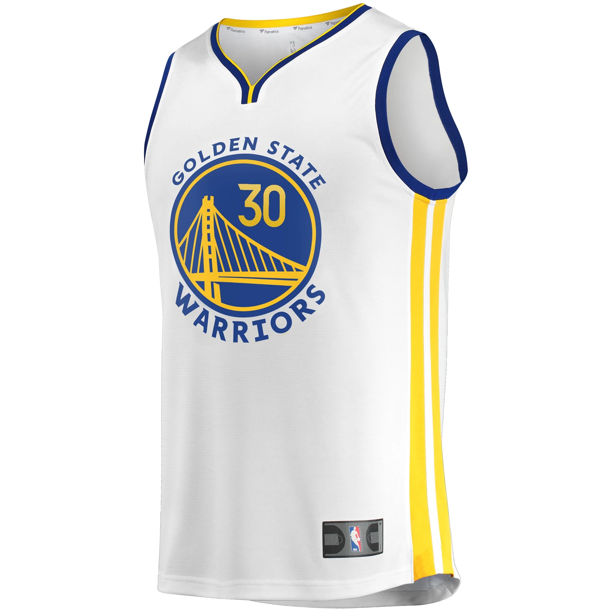 Youth Fanatics Stephen Curry White Golden State Warriors 2022/23 Fast Break Replica Player Jersey - Association Edition
