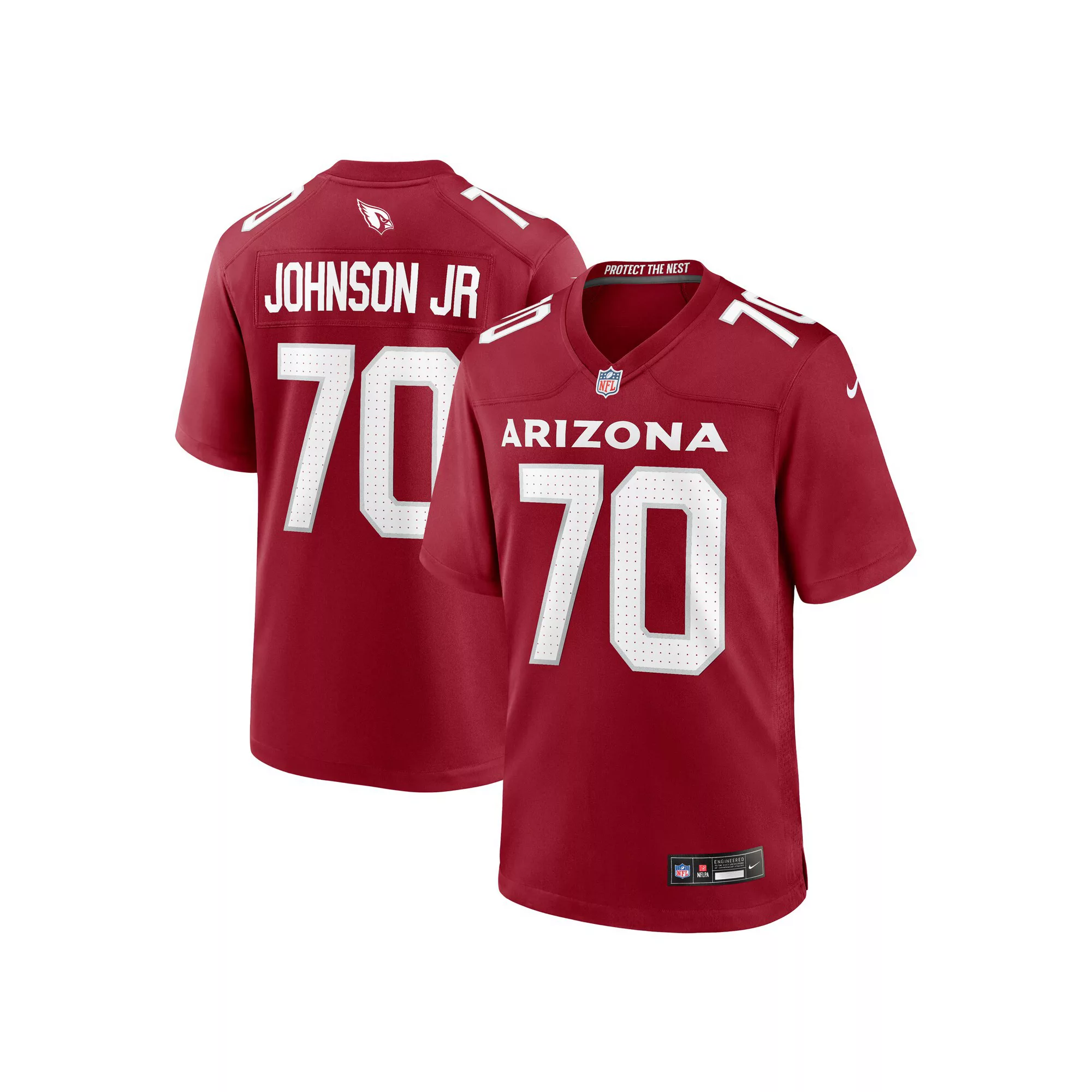 Men's Nike Paris Johnson Jr. Cardinal Arizona Cardinals 2023 NFL Draft First Round Pick Game Jersey