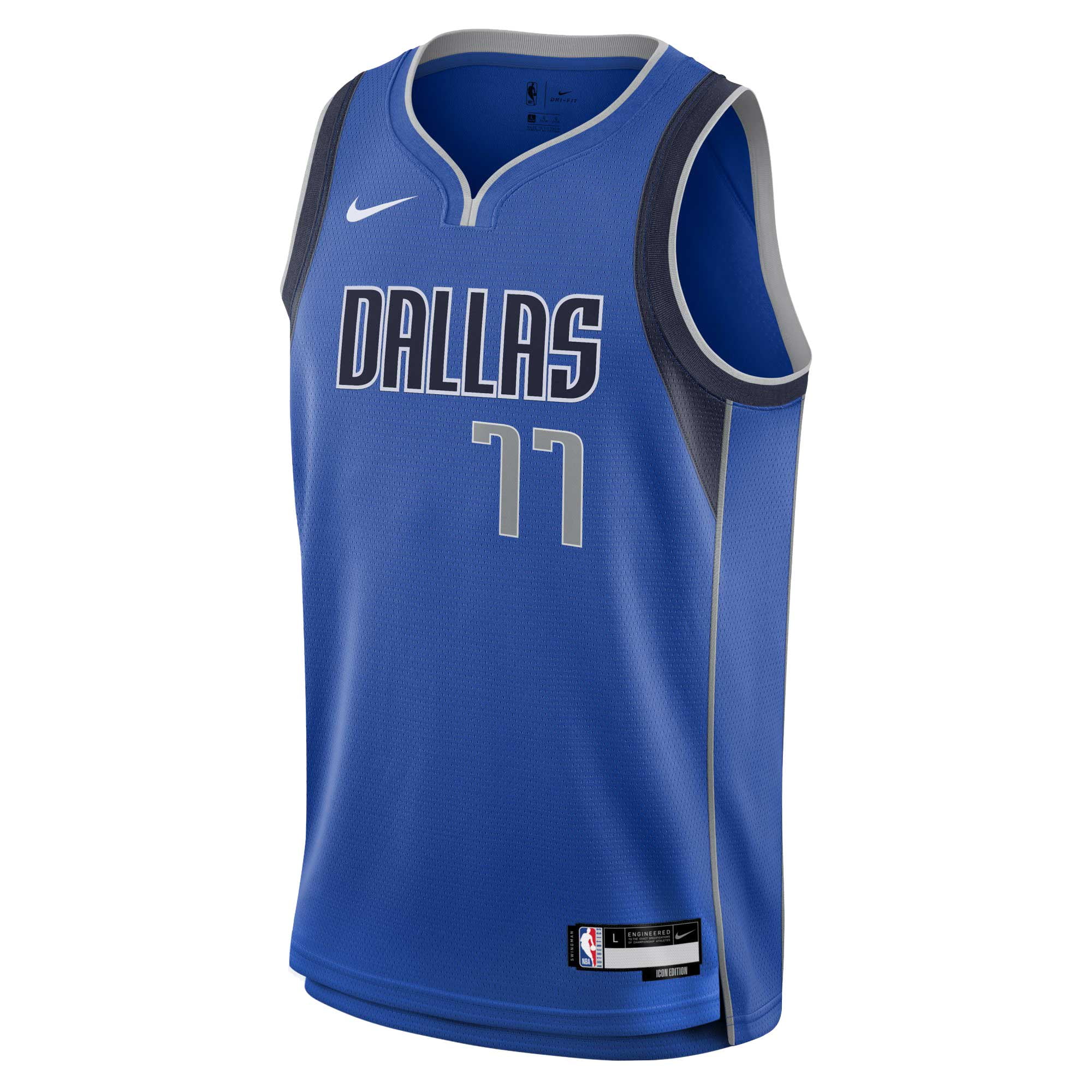 Youth Nike Luka Don-i- Blue Dallas Mavericks Swingman Jersey - Icon Edition