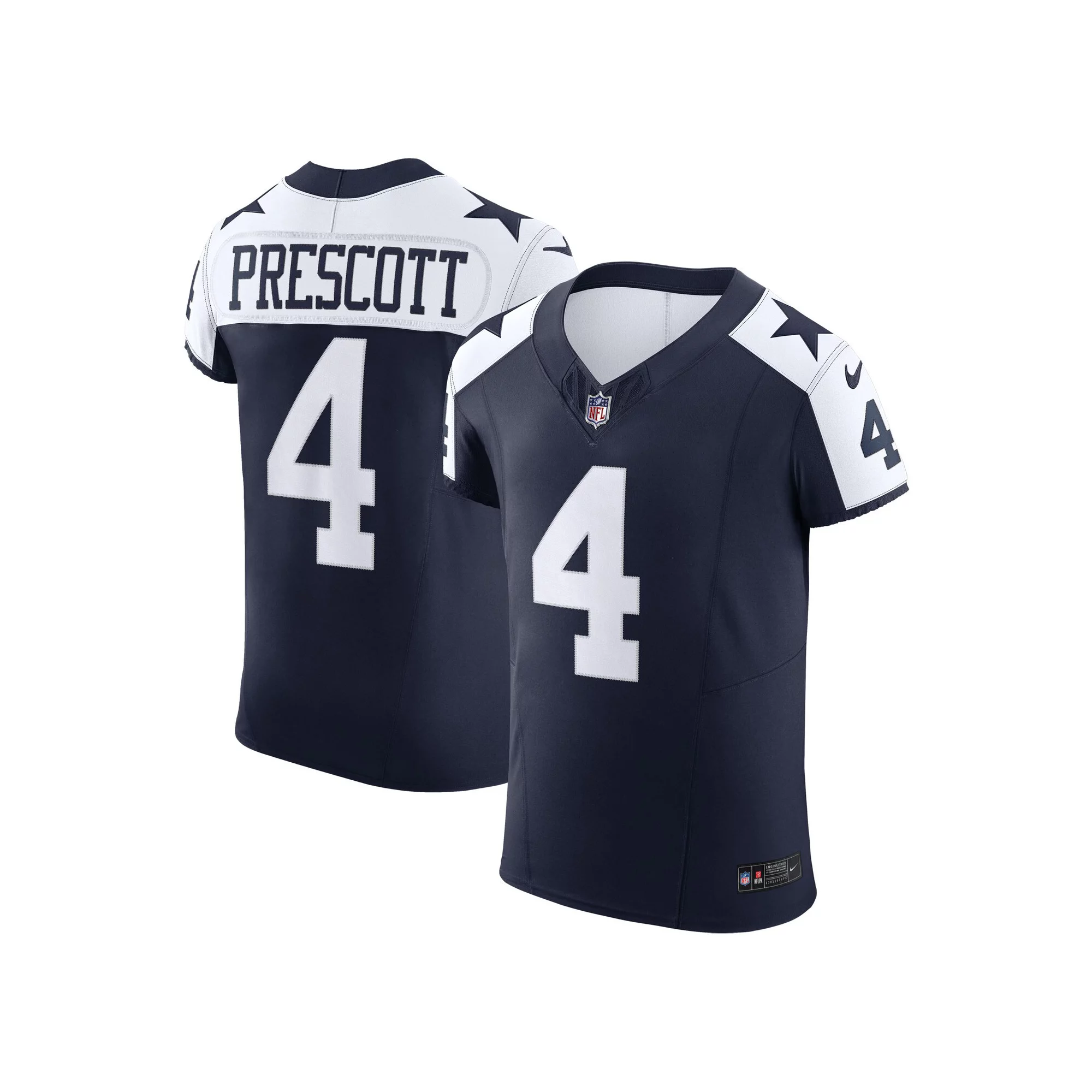 Men's Nike Dak Prescott Navy Dallas Cowboys Alternate Vapor F.U.S.E. Elite Jersey
