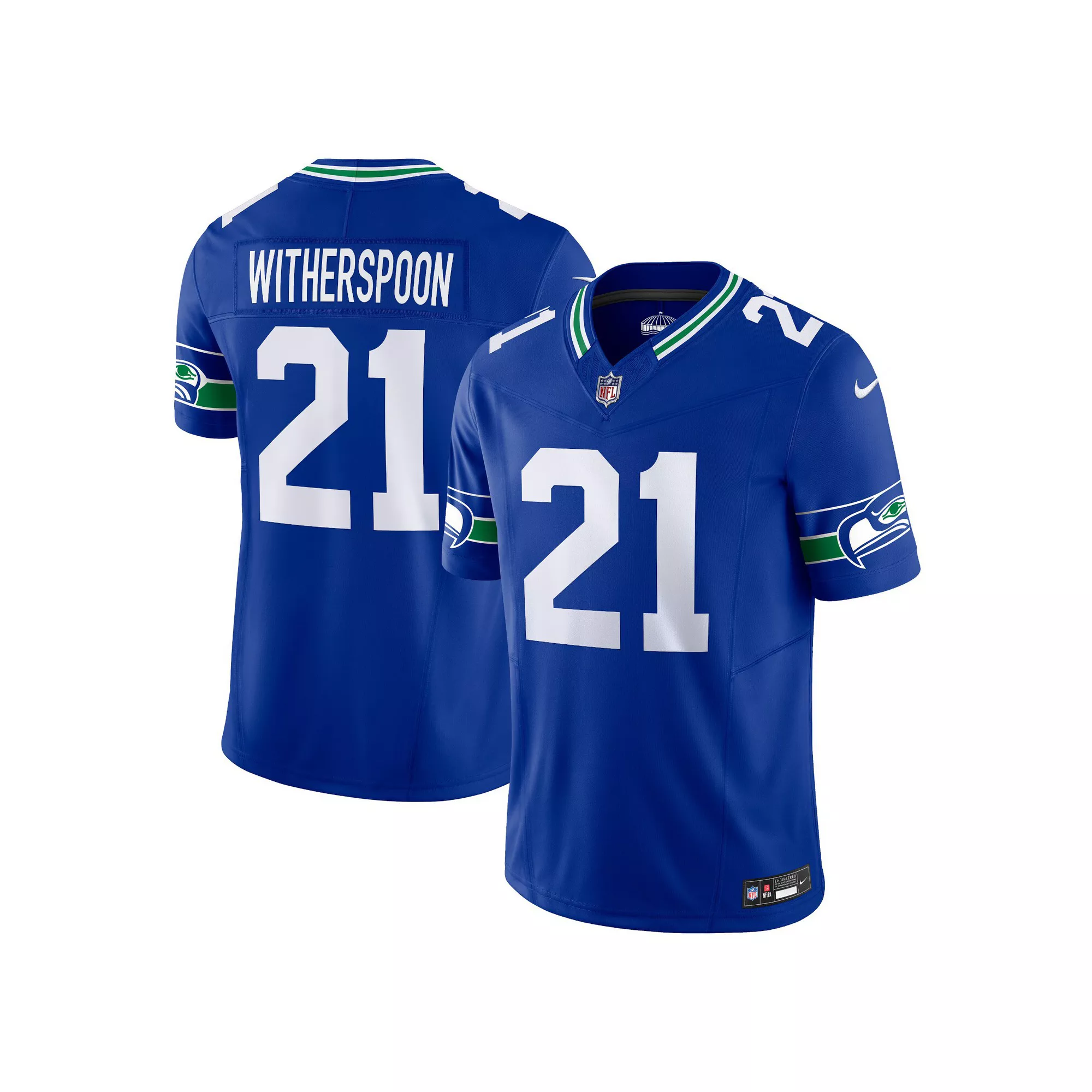 Men's Nike Devon Witherspoon Royal Seattle Seahawks Alternate Vapor F.U.S.E. Limited Jersey