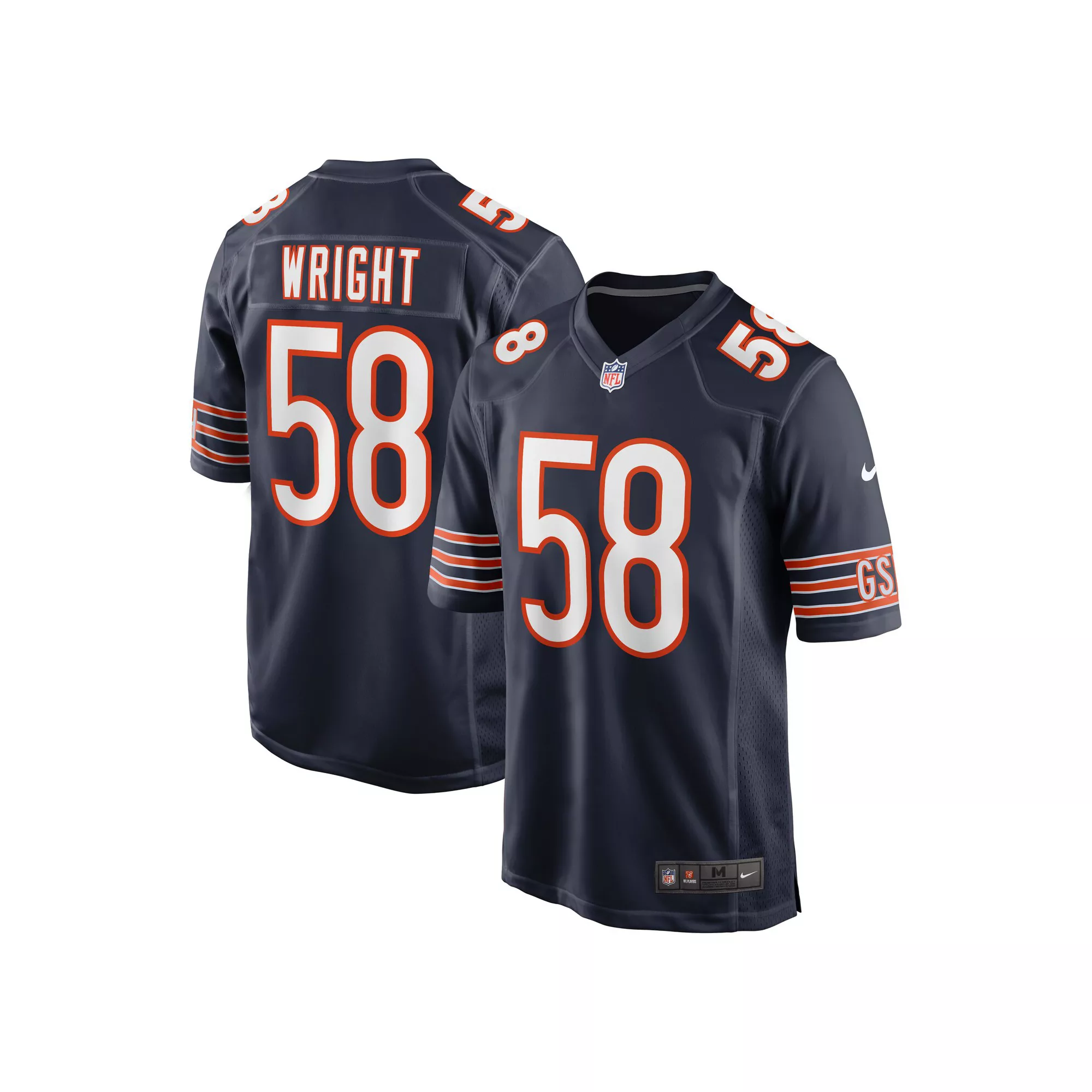 Men's Nike Darnell Wright Navy Chicago Bears 2023 NFL Draft First Round Pick Game Jersey