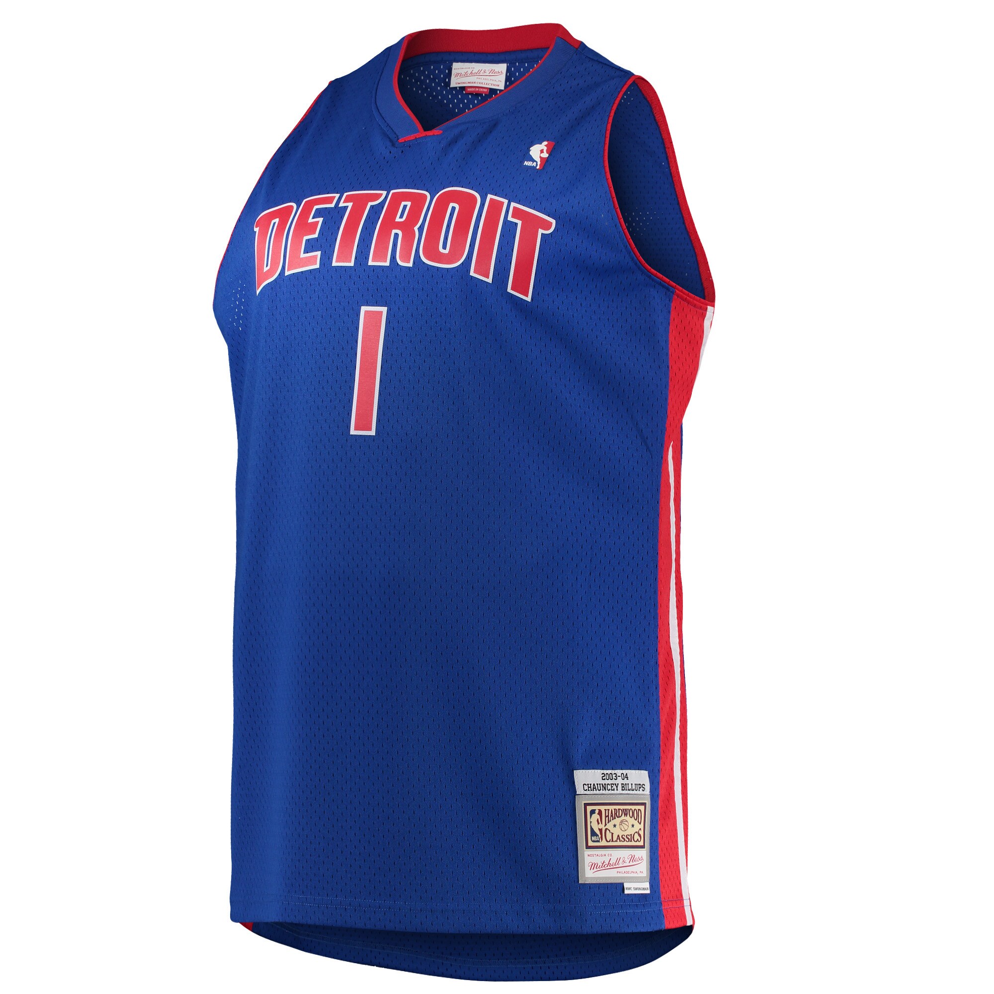 Chauncey Billups Detroit Pistons Mitchell & Ness 2003/04 Big & Tall Hardwood Classics Swingman Jersey - Blue