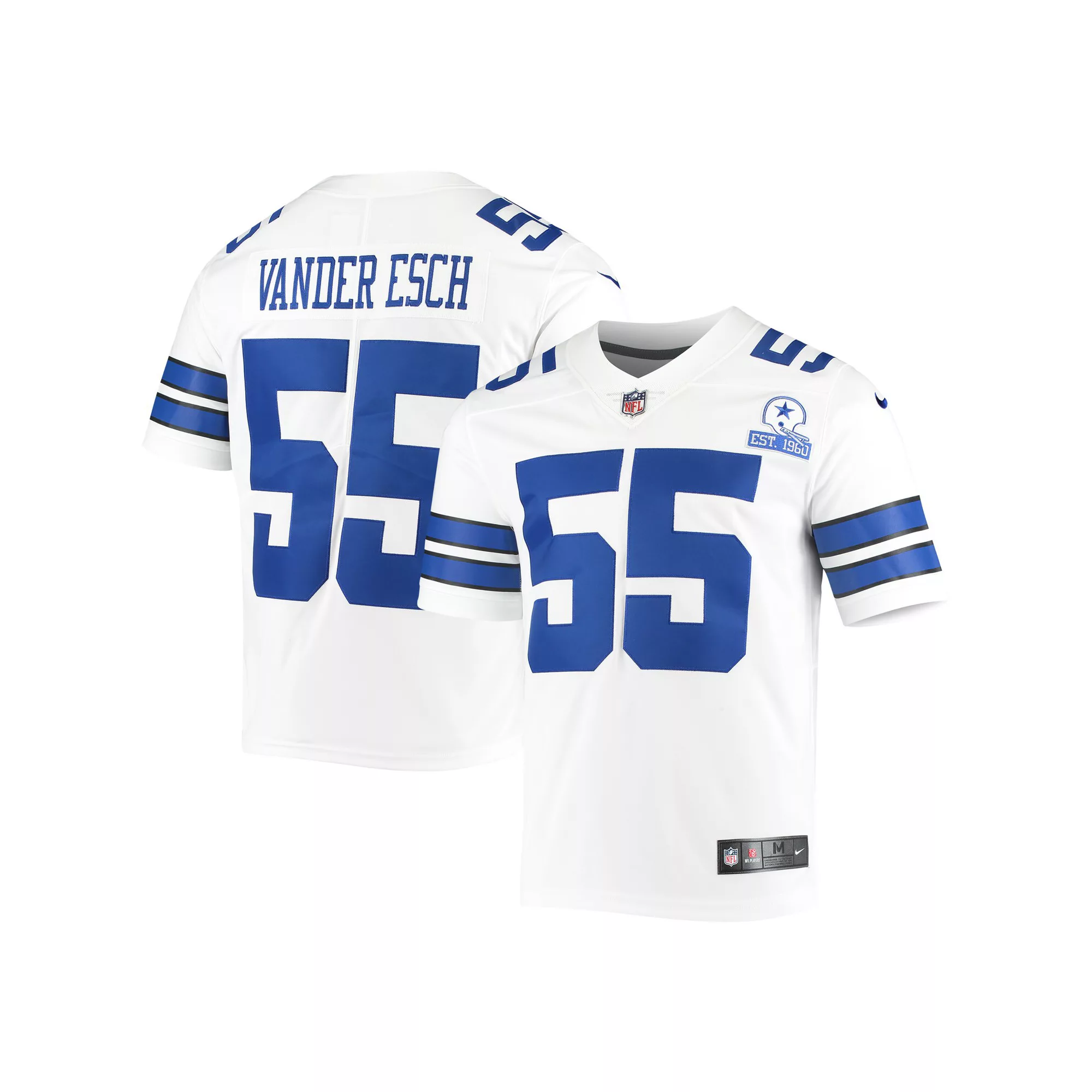 Men's Nike Leighton Vander Esch White Dallas Cowboys 60th Anniversary Limited Jersey