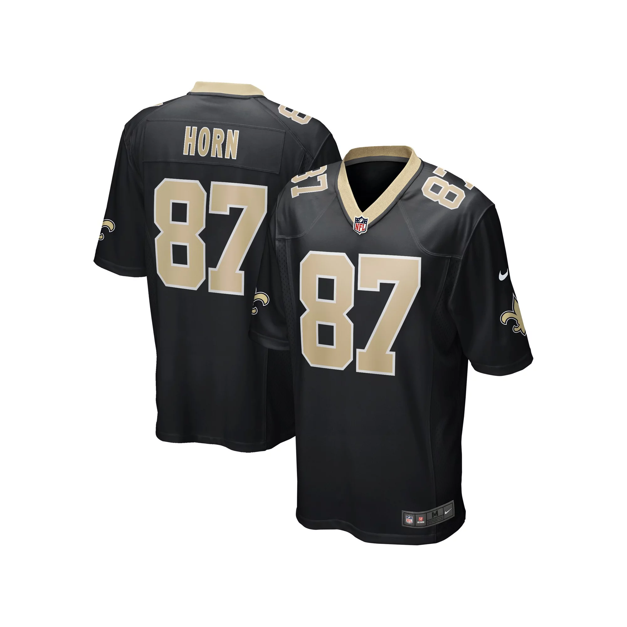 Men's Nike Joe Horn Black New Orleans Saints Game Retired Player Jersey