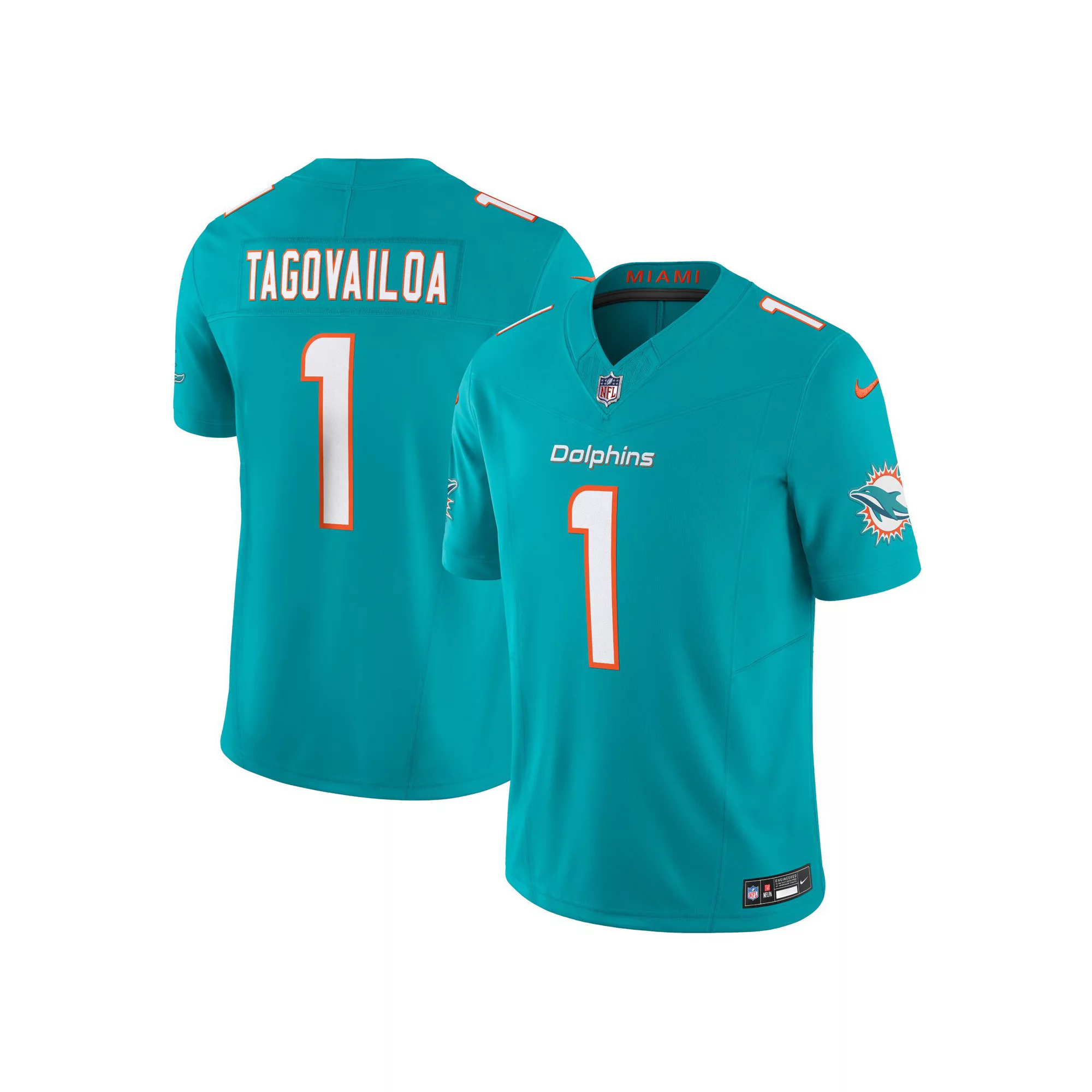 Men's Nike Tua Tagovailoa Aqua Miami Dolphins Vapor F.U.S.E. Limited Jersey