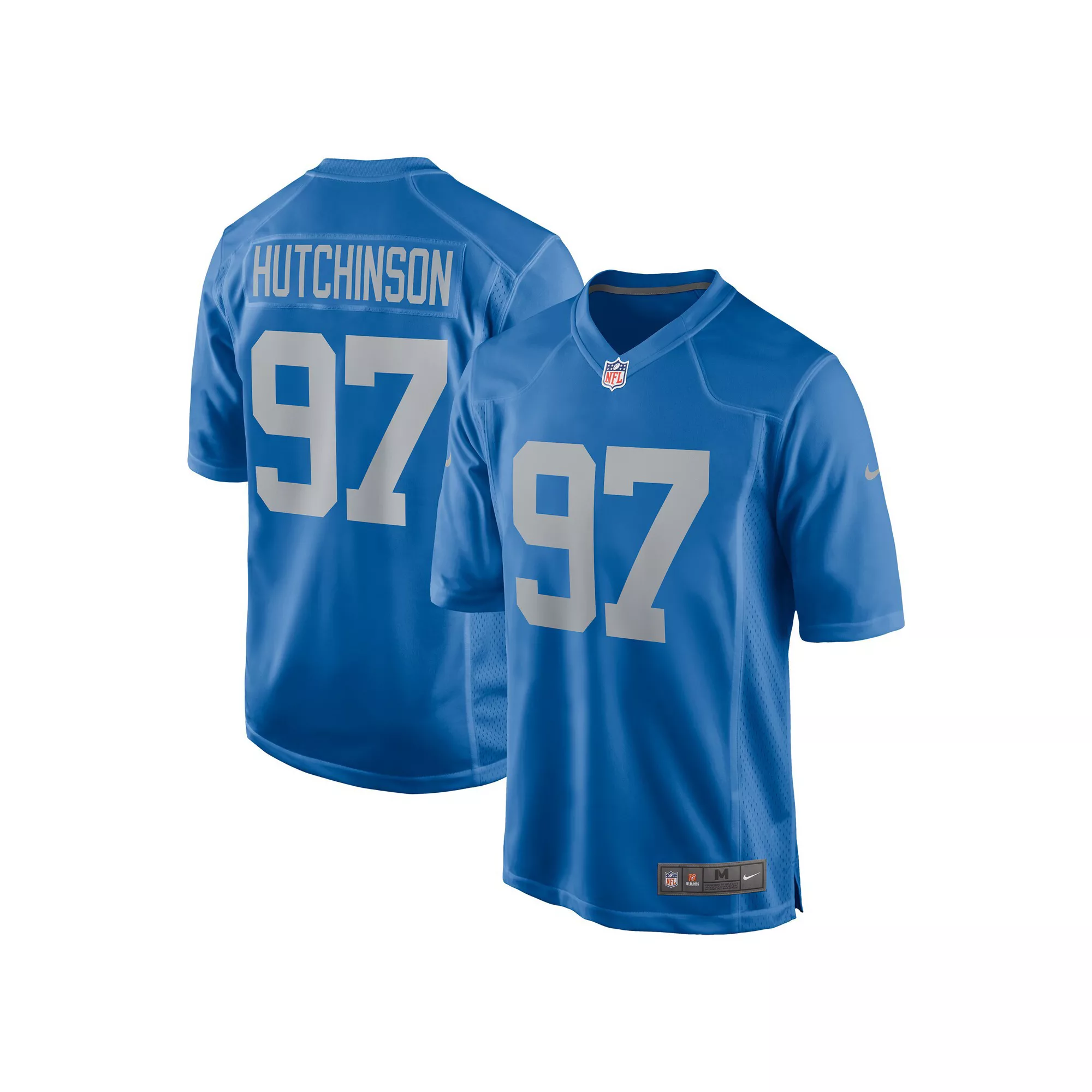 Men's Nike Aidan Hutchinson Blue Detroit Lions 2022 NFL Draft First Round Pick Alternate Game Jersey
