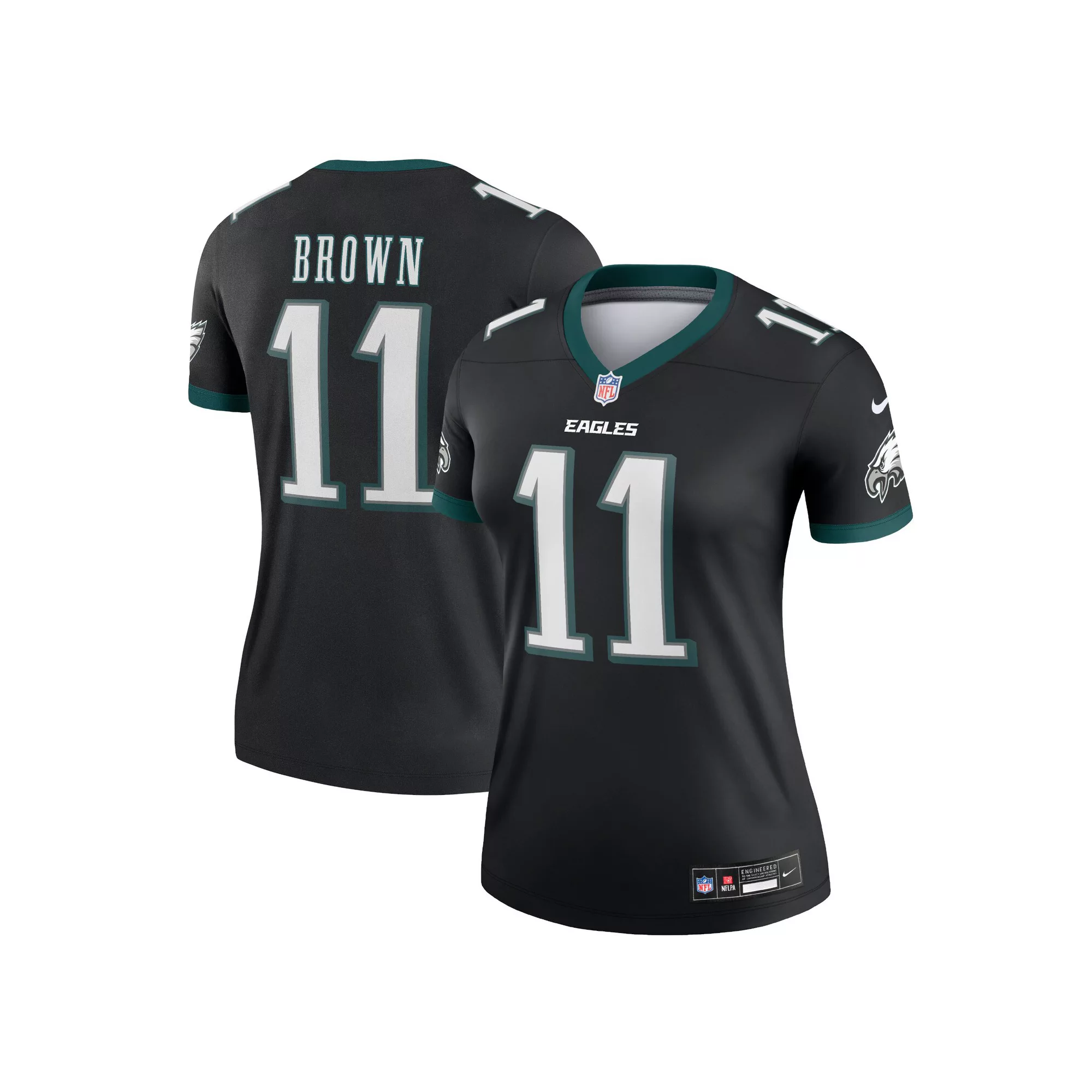 Women's Nike A.J. Brown Black Philadelphia Eagles Legend Jersey