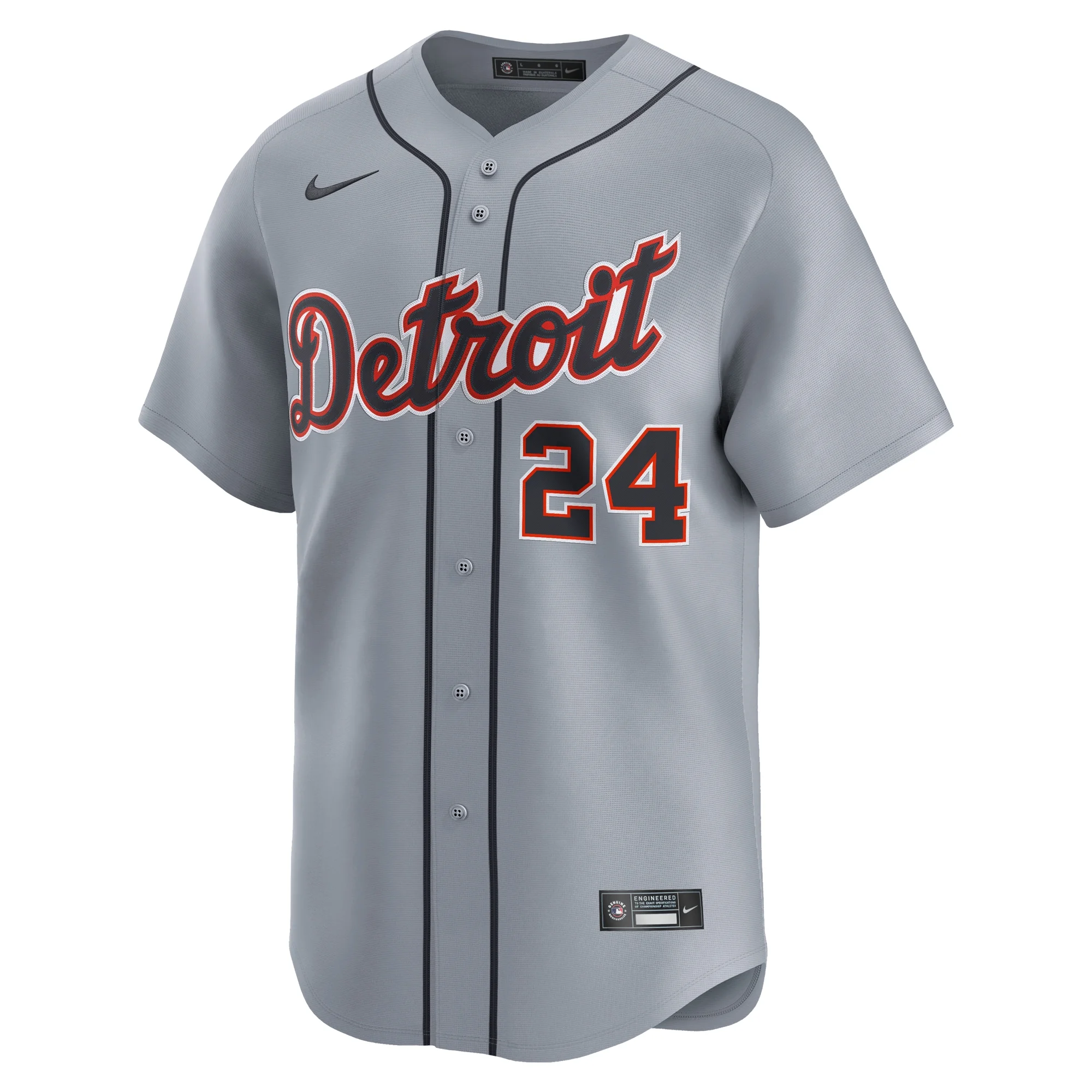 Men's Nike Miguel Cabrera Gray Detroit Tigers Road Limited Player Jersey